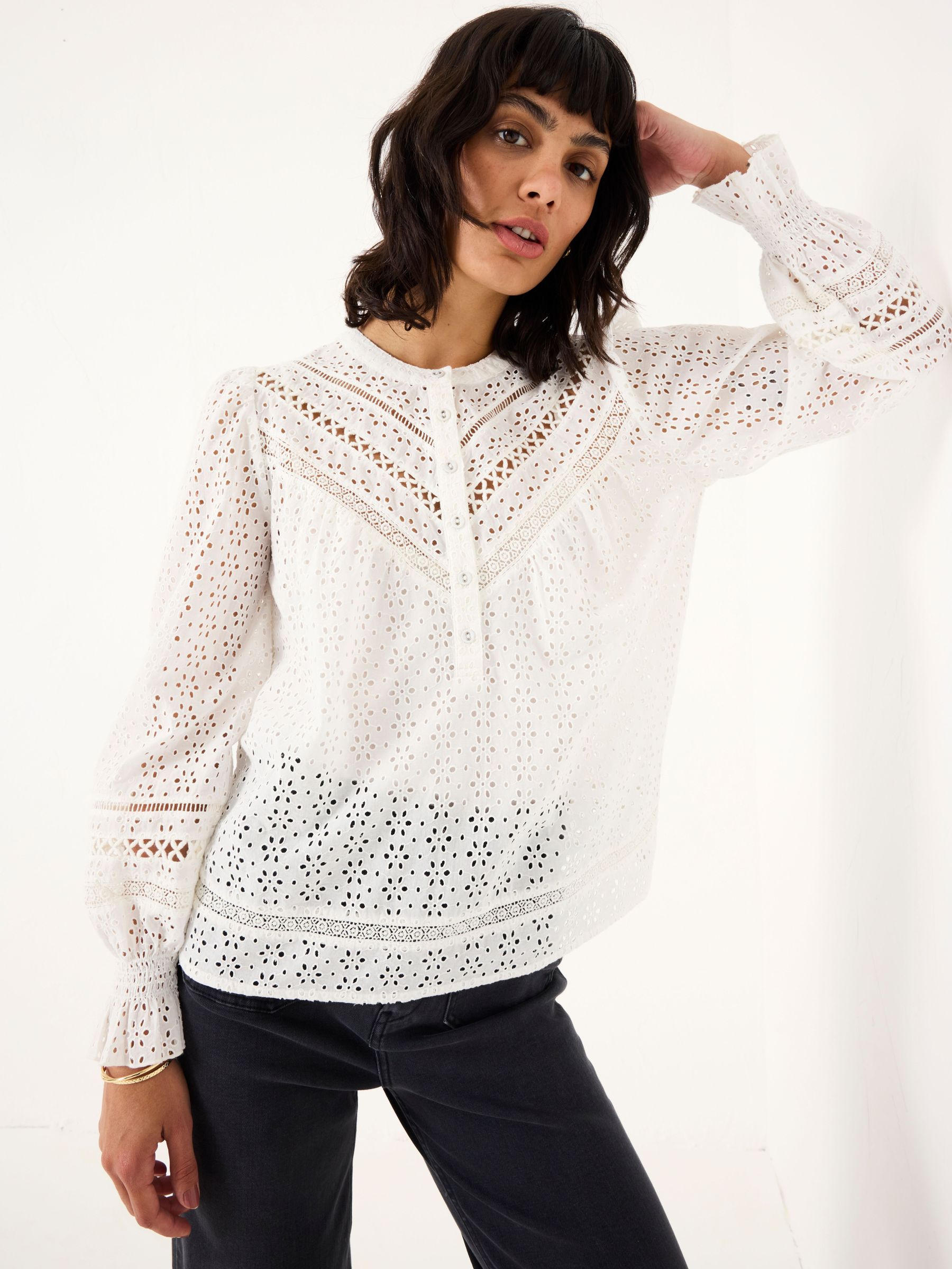 Ivory Bea Broderie Top (AG8980) | €44