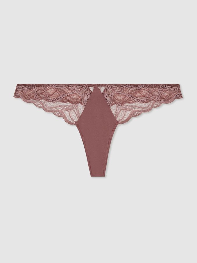 Calvin Klein Lace Thongs in Dusty Pink (AH6326) | €50