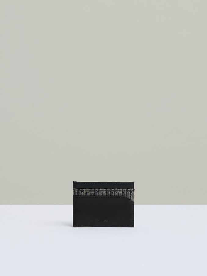 Monogram Canvas Card Holder in Black (AH6336) | €55
