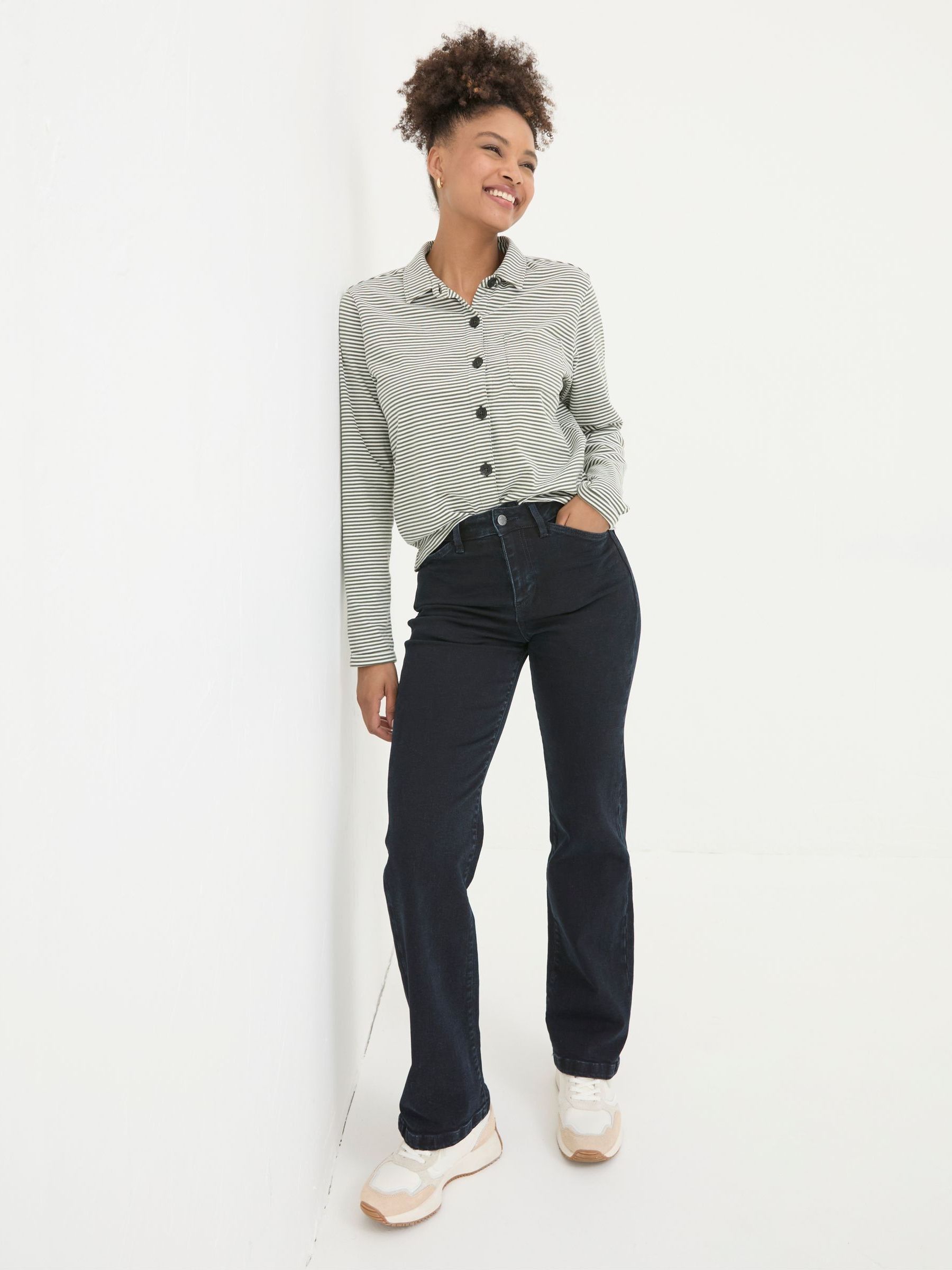 Elise Dark Blue Wide Leg Jeans (AJ0232) | €77.50