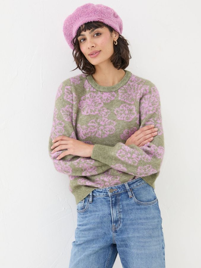 Helen Green Pattern Floral Jumper (AJ0240) | €46