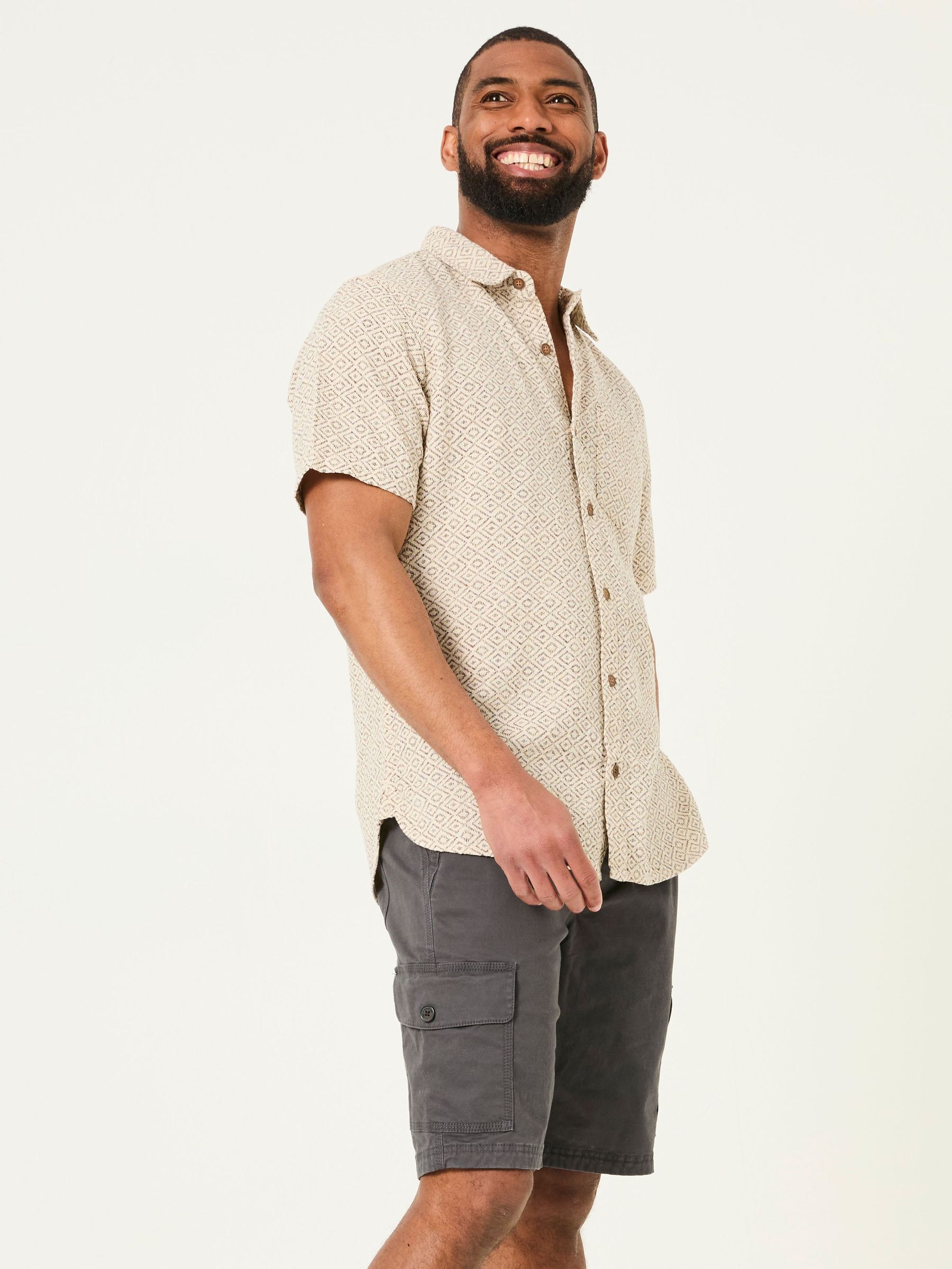 Tenby Dark Grey Pull On Cargo Shorts (AJ1386) | €60.50
