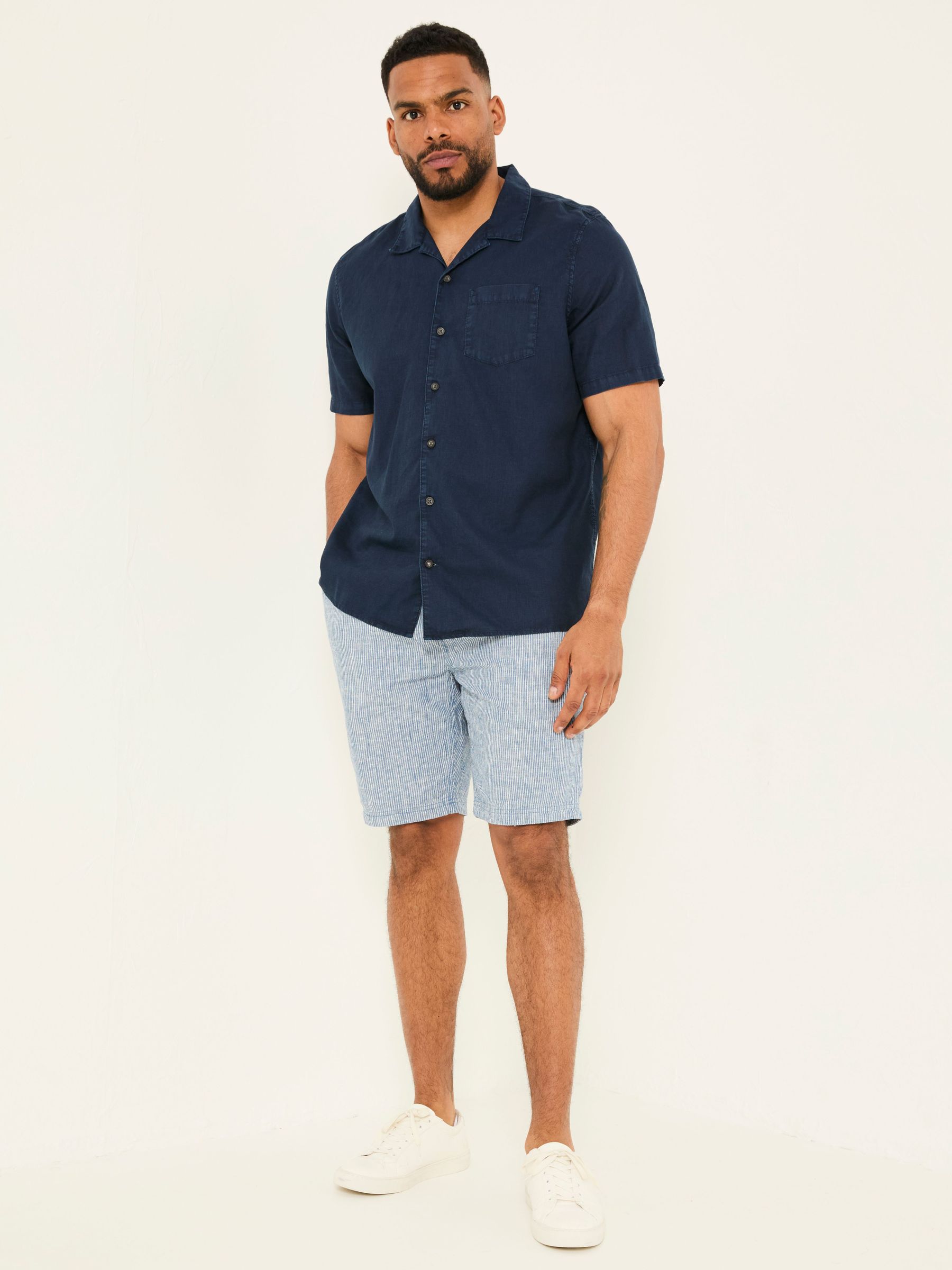 Seaton Blue Stripe Pull On Shorts (AJ1399) | €55