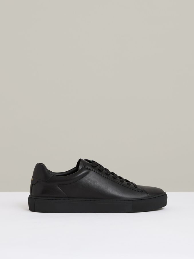 Leather Low-Top Trainers in All Black (AJ5245) | €185