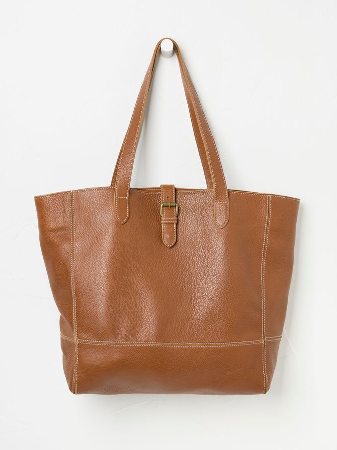 Olivia Tan Brown Leather Tote Bag (AJ7477) | €100