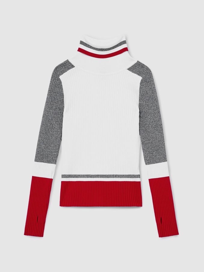 13-14 yrs Ribbed Roll-Neck Jumper in Ivory (AK0901) | €36