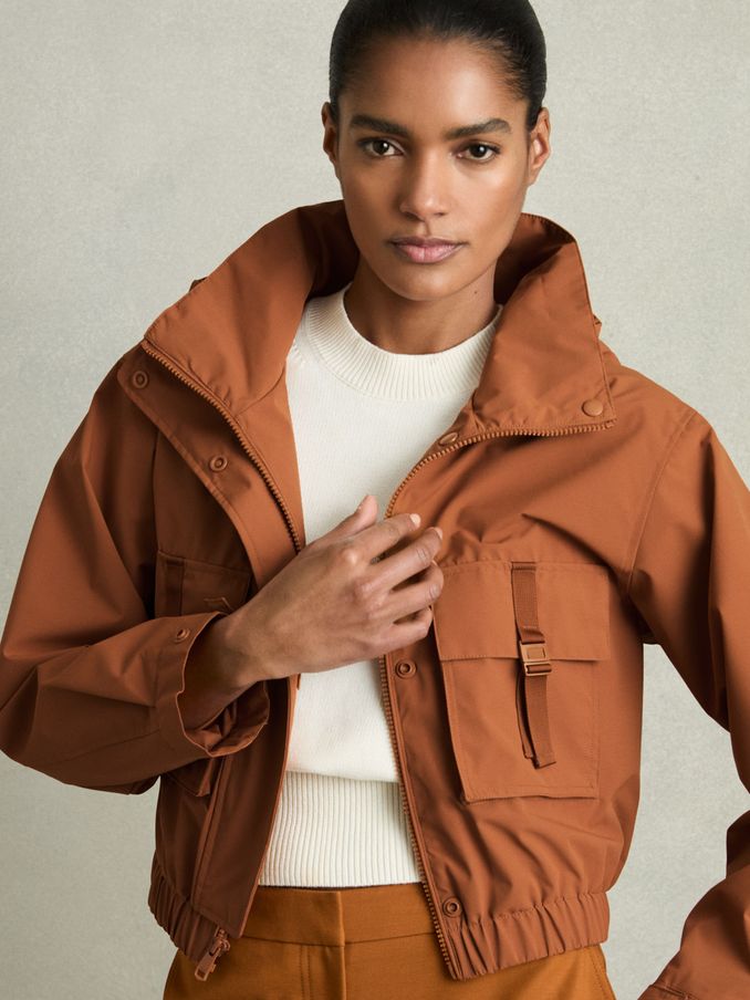 Technical Hooded Utility Jacket in Rust (AK0902) | HK$1,652
