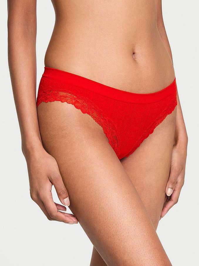 Lipstick Red Bikini Heart Pointelle Knickers (AK1058) | €10.50