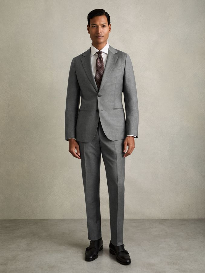 Slim-Fit Wool Suit Trousers in Grey (AK1779) | €170