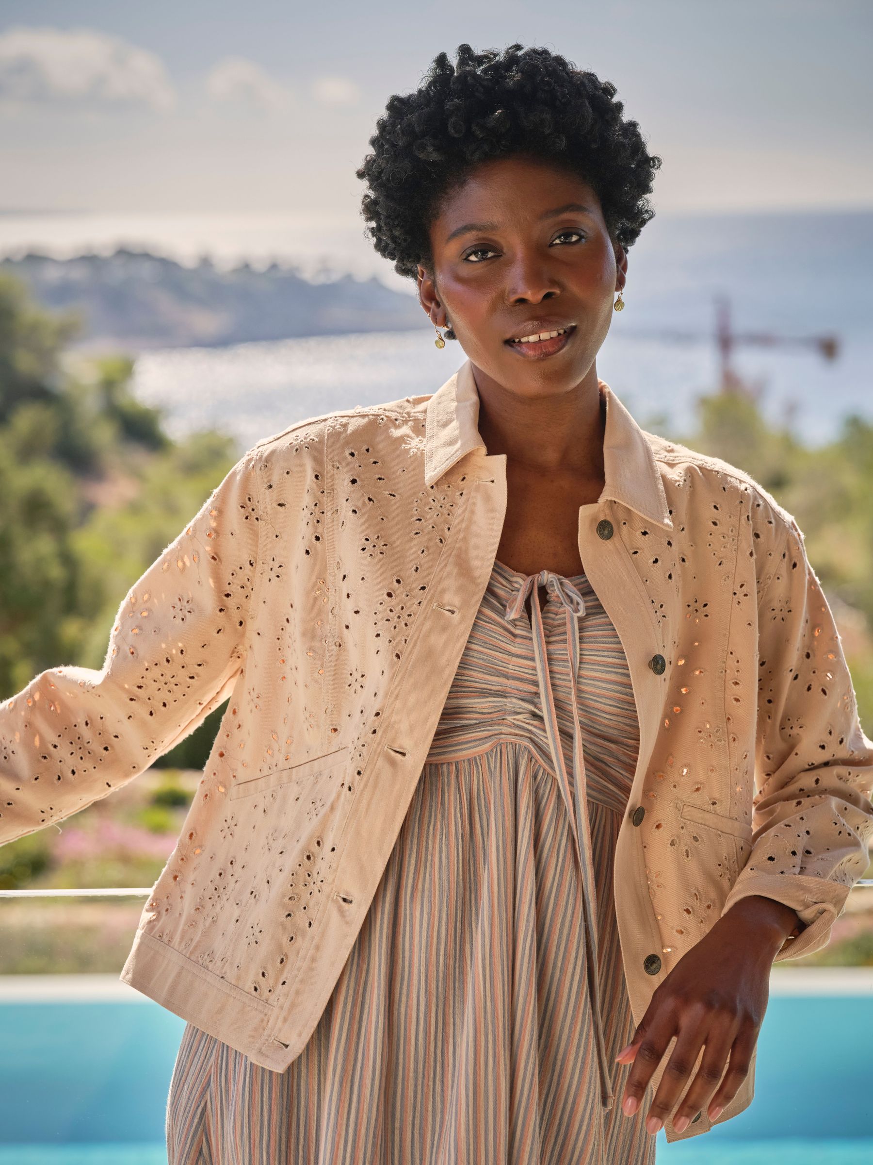 Hazel Dark Natural Hazel Broderie Jacket (AK4760) | €77.50