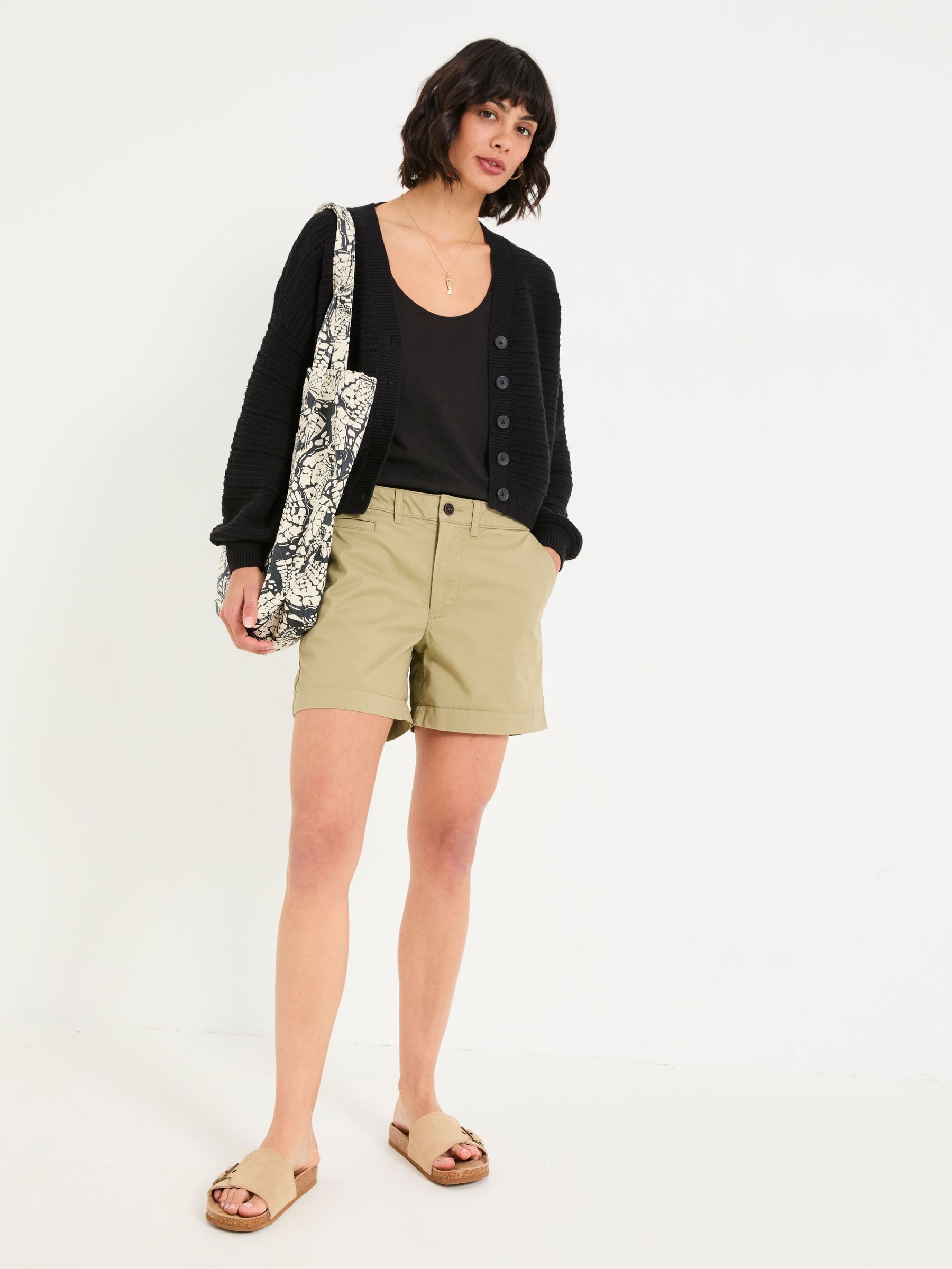 Padstow Khaki Green Chino Shorts (AK4802) | $68