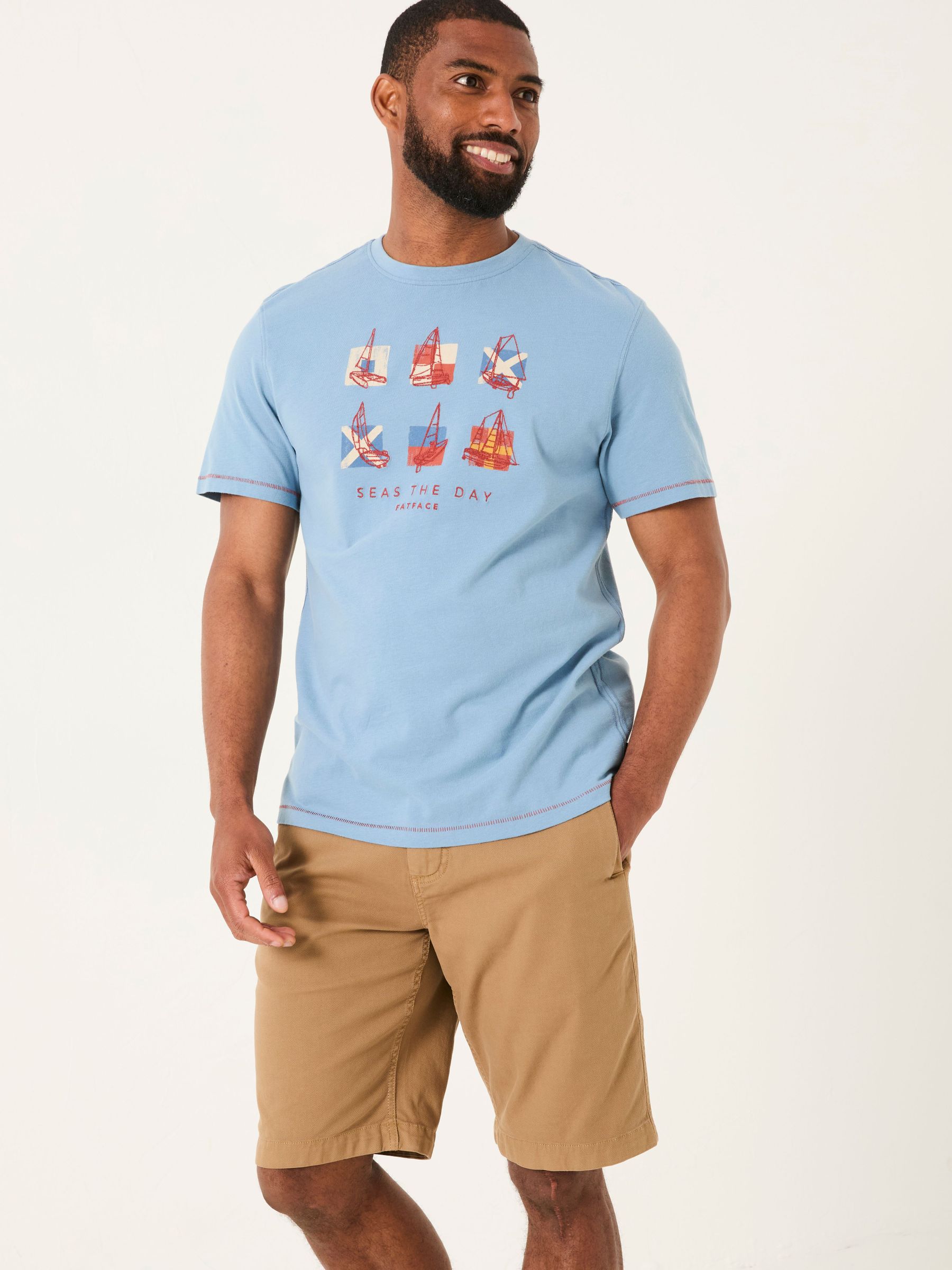 Light Blue Summer Boats Tshirt (AK4877) | $48