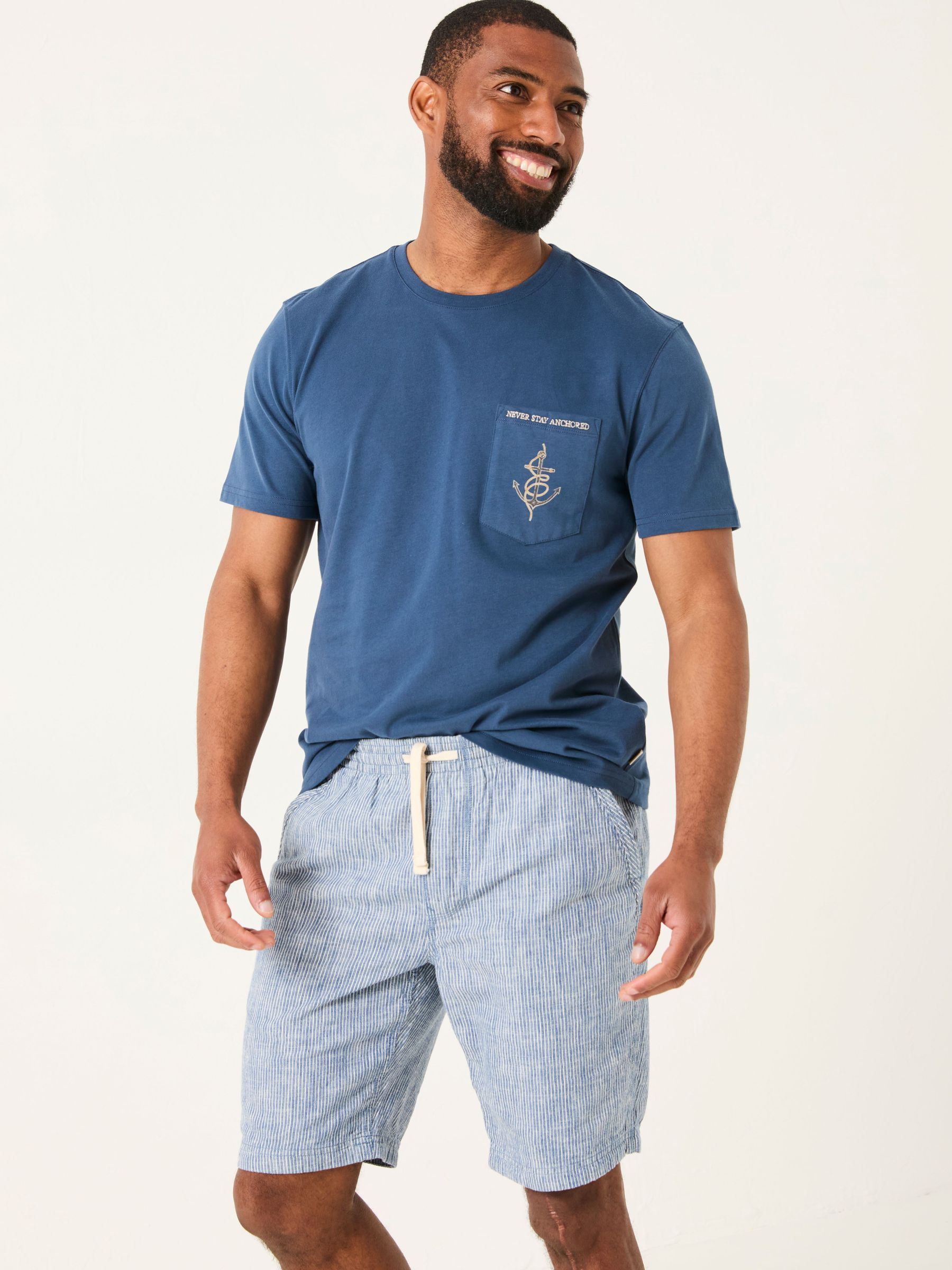 Navy Anchor Pocket Tshirt (AK4885) | $48