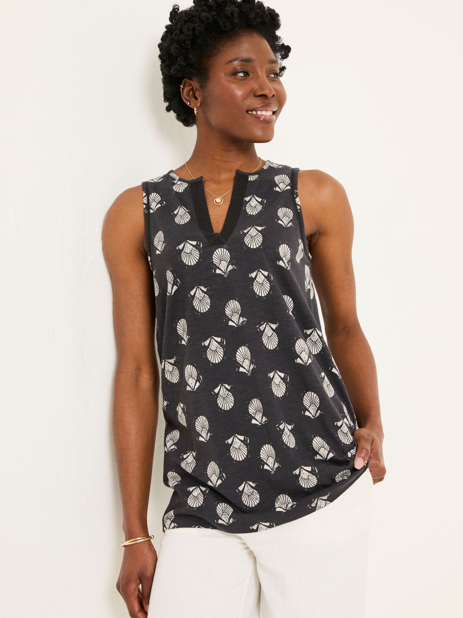 Tessa Black Mono Shells Jersey Tunic (AK5436) | €55