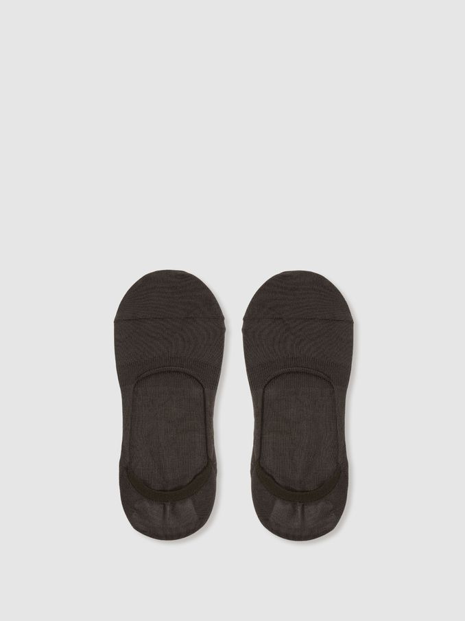 Cotton-Blend Loafer Socks in Chocolate (AK6113) | €15