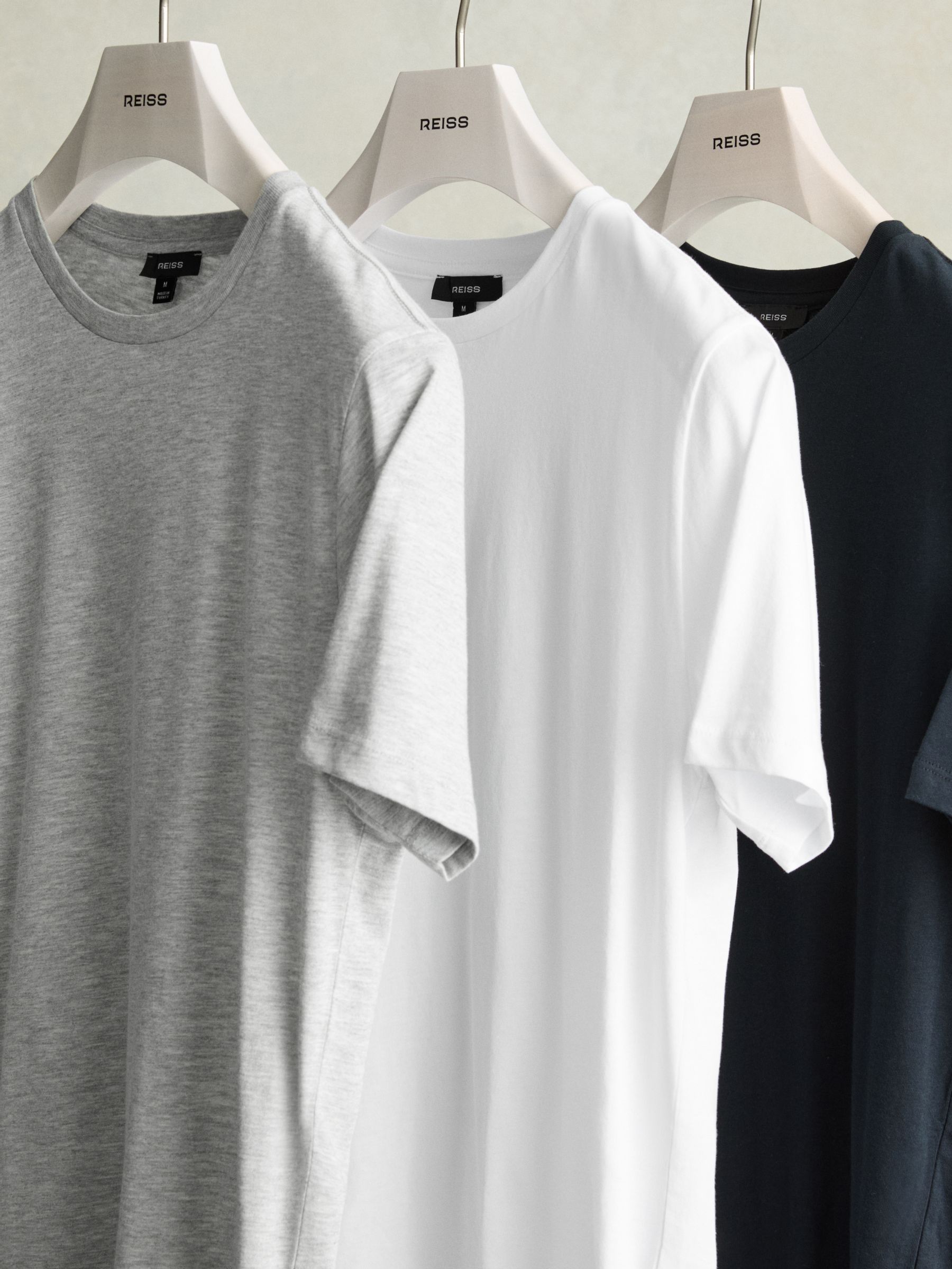 Cotton-Jersey Crew-Neck T-shirts 3 Pack in Multi (AK6122) | €95