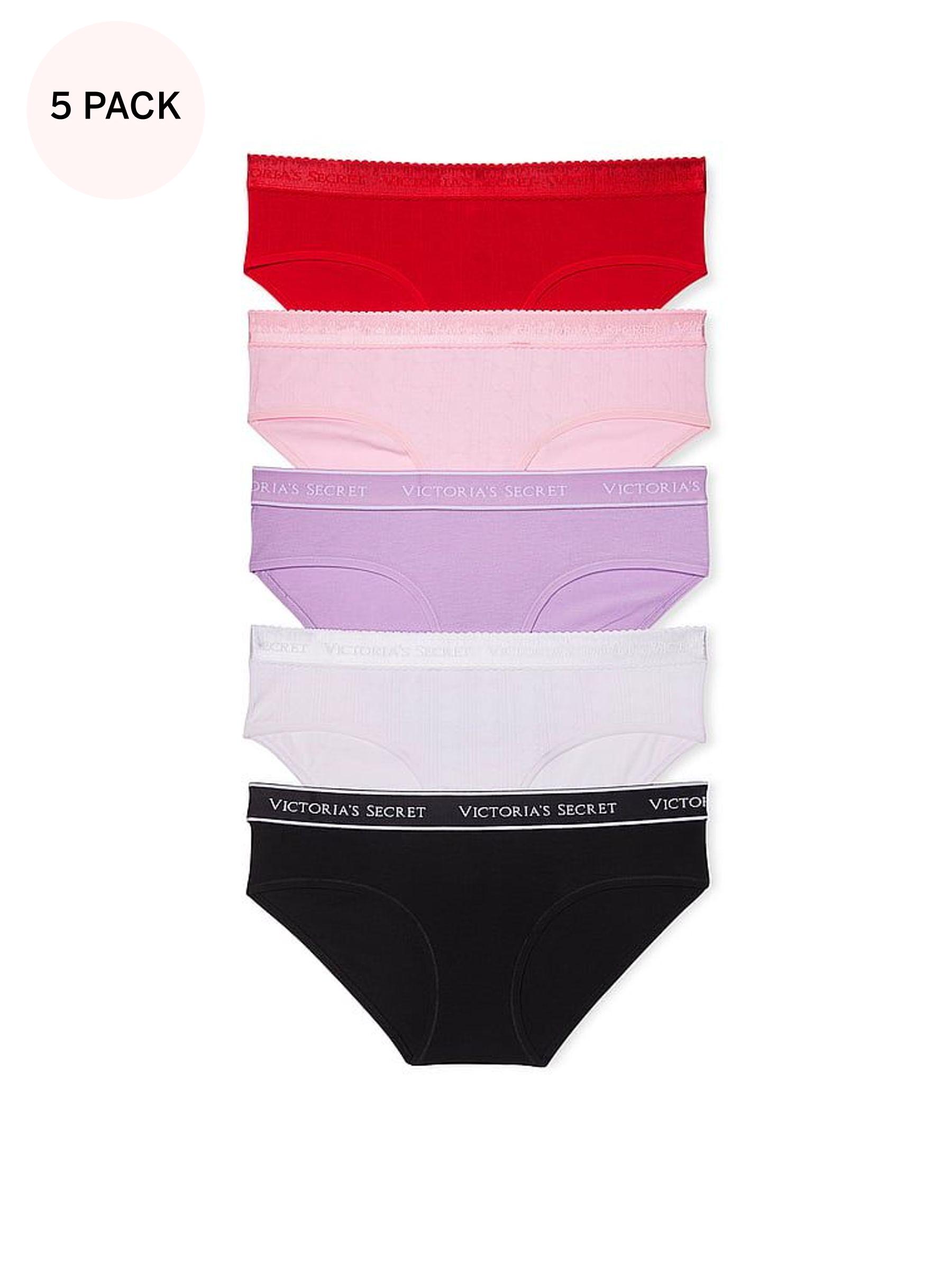 Red/Pink/Purple/White/Black Hipster Logo 5 Pack Knickers (AK7415) | €31