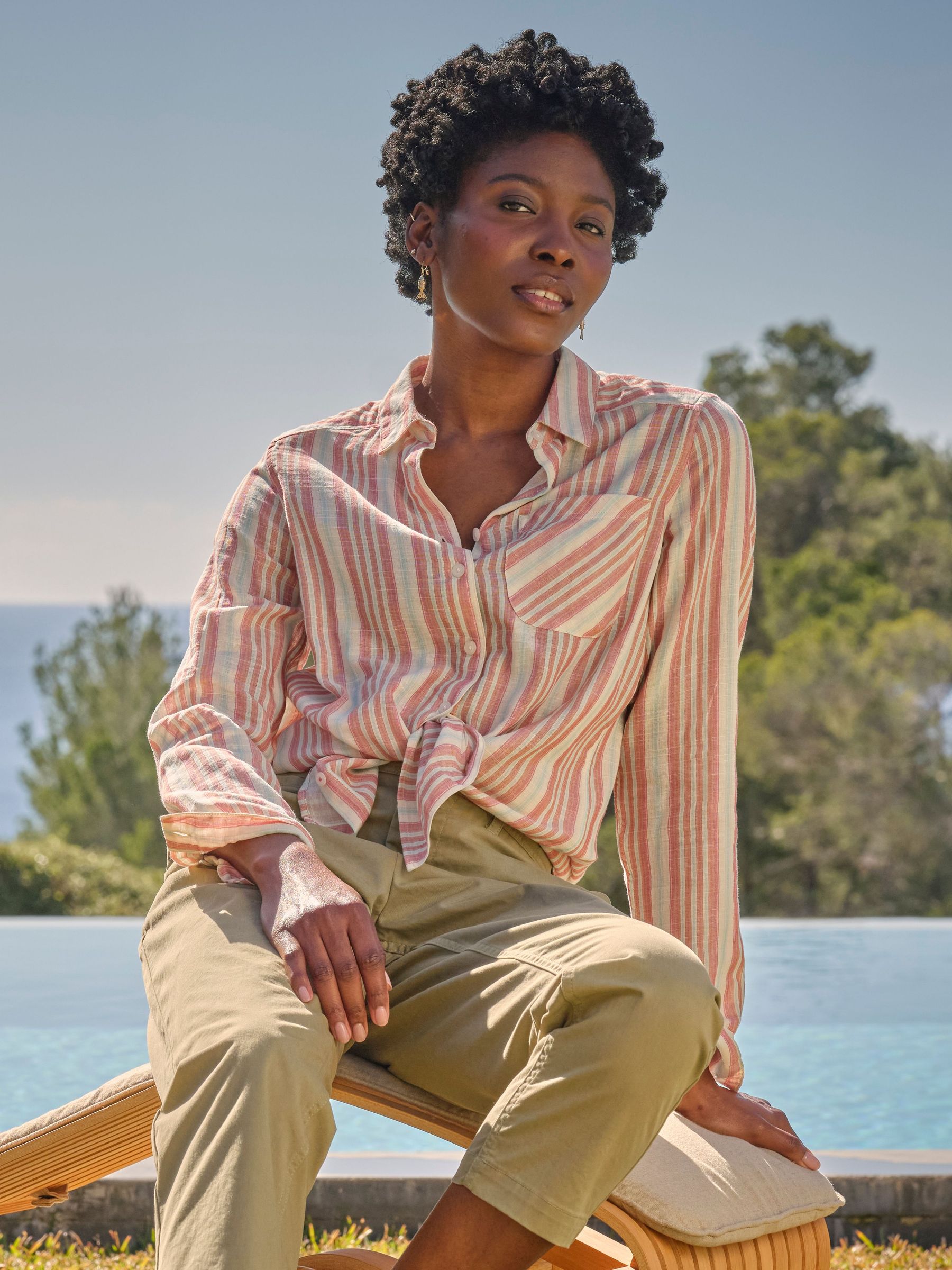 Olivia Multi Stripe Shirt (AK9288) | €60.50
