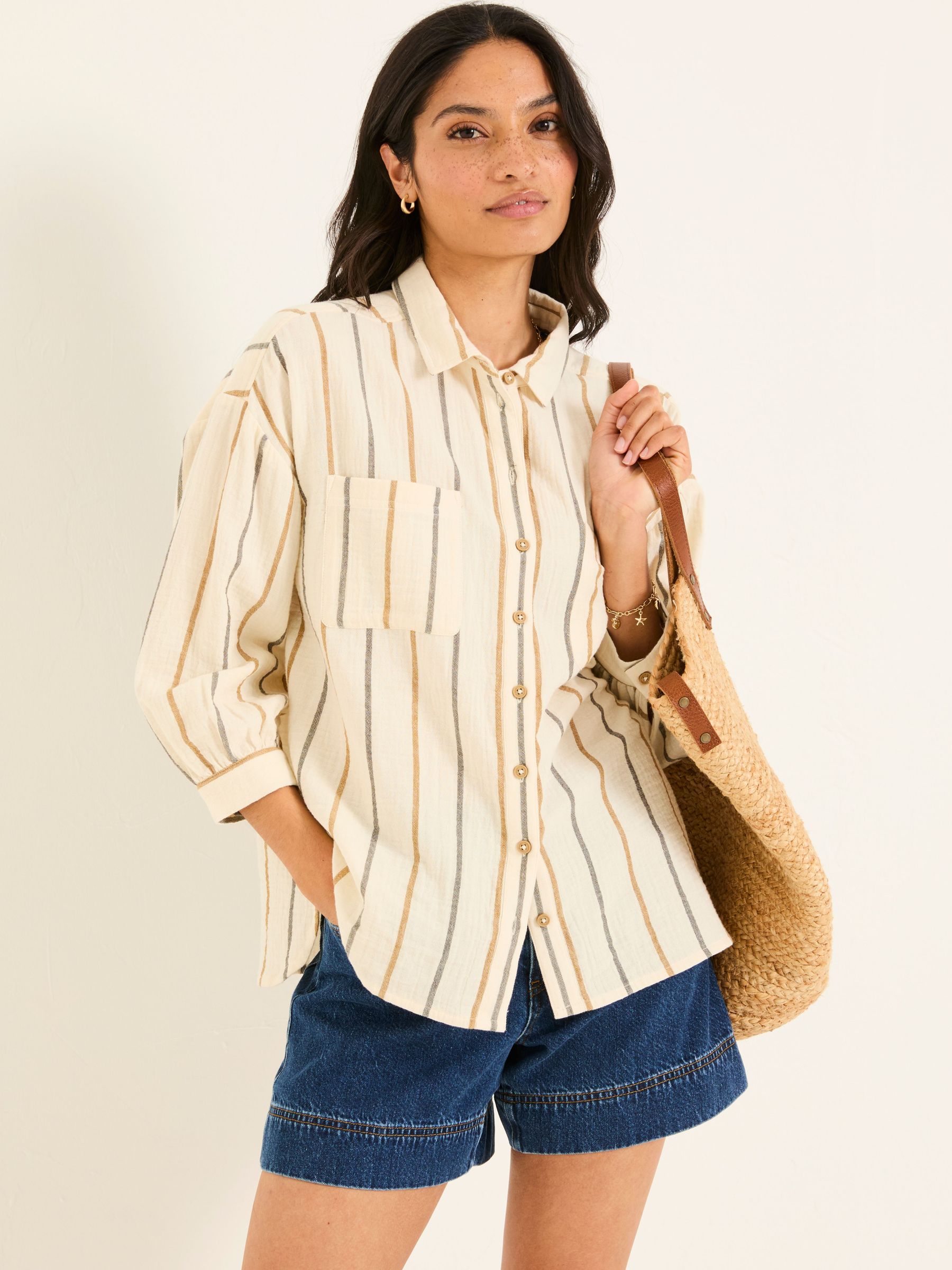 Whitney Multi Stripe Shirt (AK9291) | €60.50