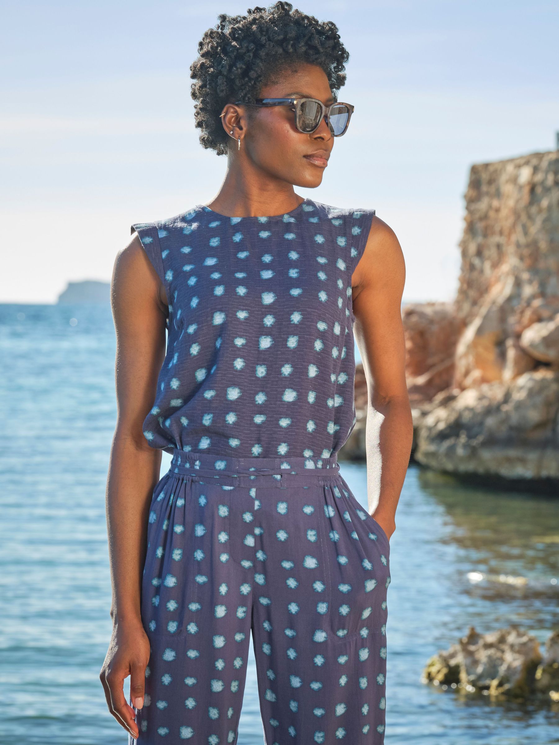 Fliss Teal Blue Mini Spot Top (AK9333) | €55