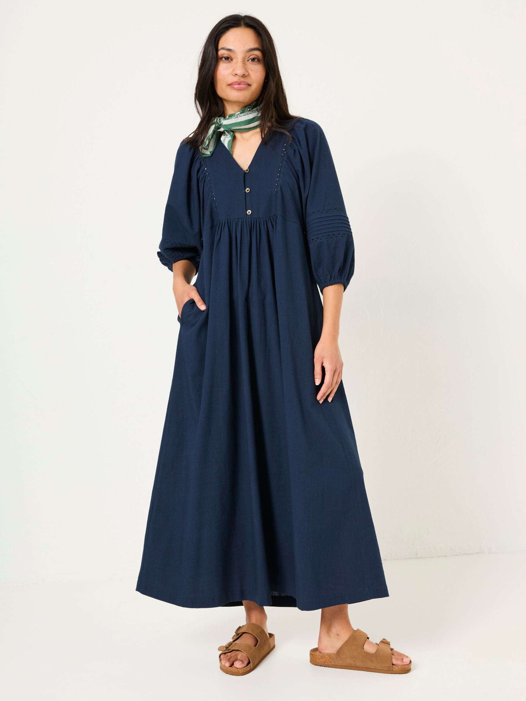 Navy Jess Midi Dress (AK9429) | $106