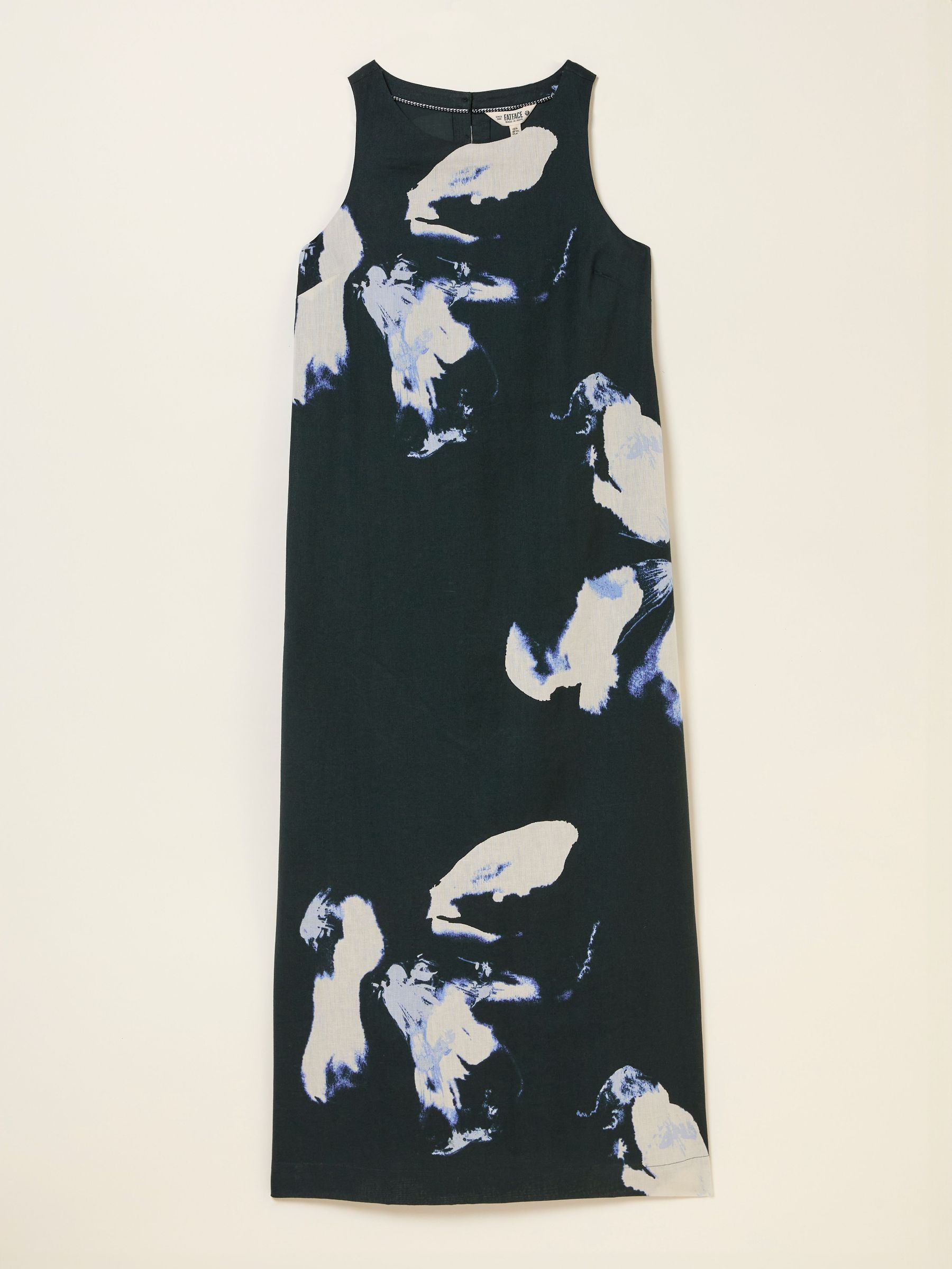 Iris Navy Floral Placement Midi Dress (AK9474) | $119