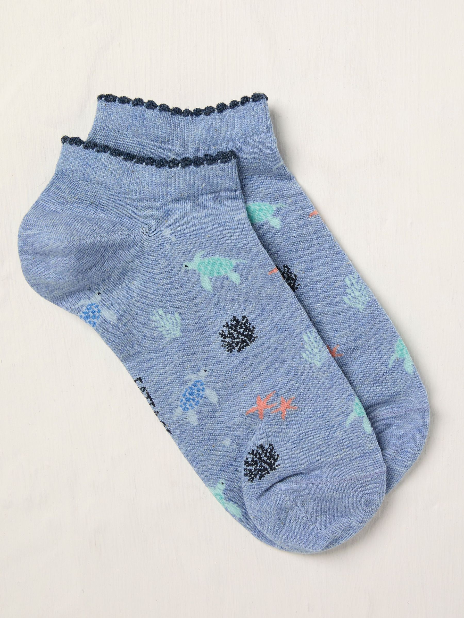 Blue Turtle Trainer Socks (AL0399) | $10