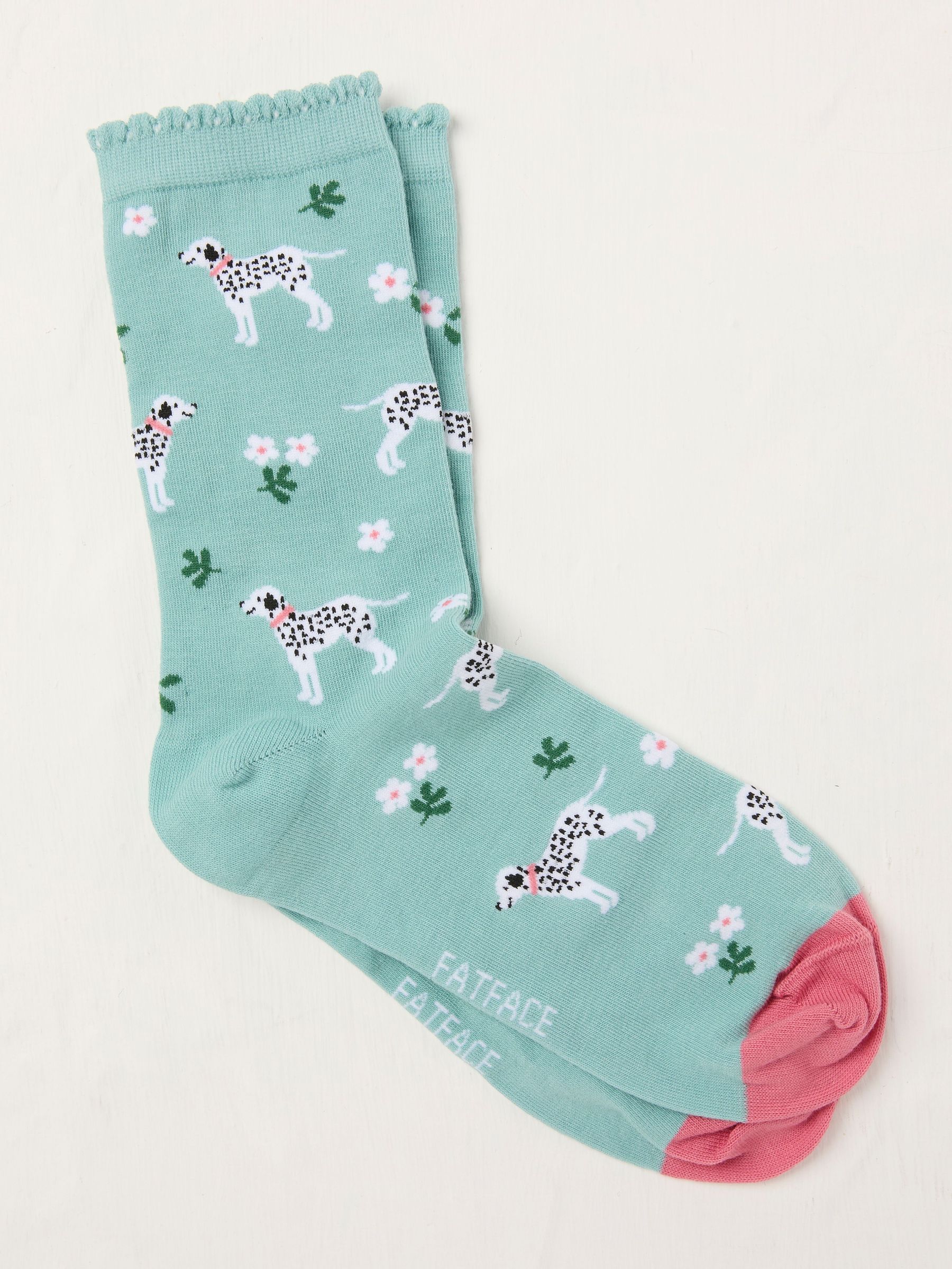 Green Daisy Dog Socks (AL0405) | €9.50