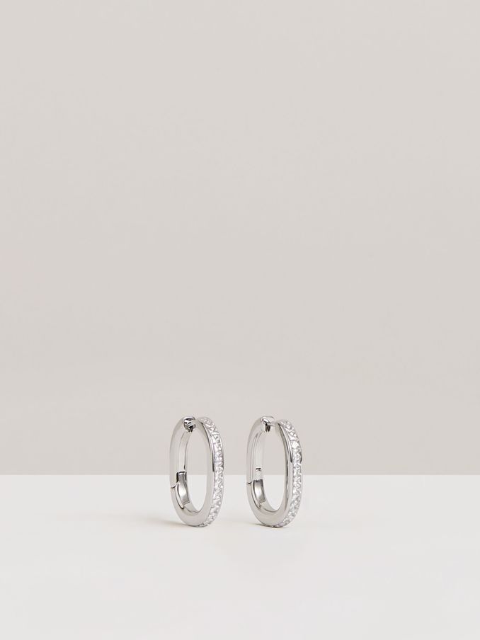 Crystal Hoop Earrings in Silver (AL1150) | €51