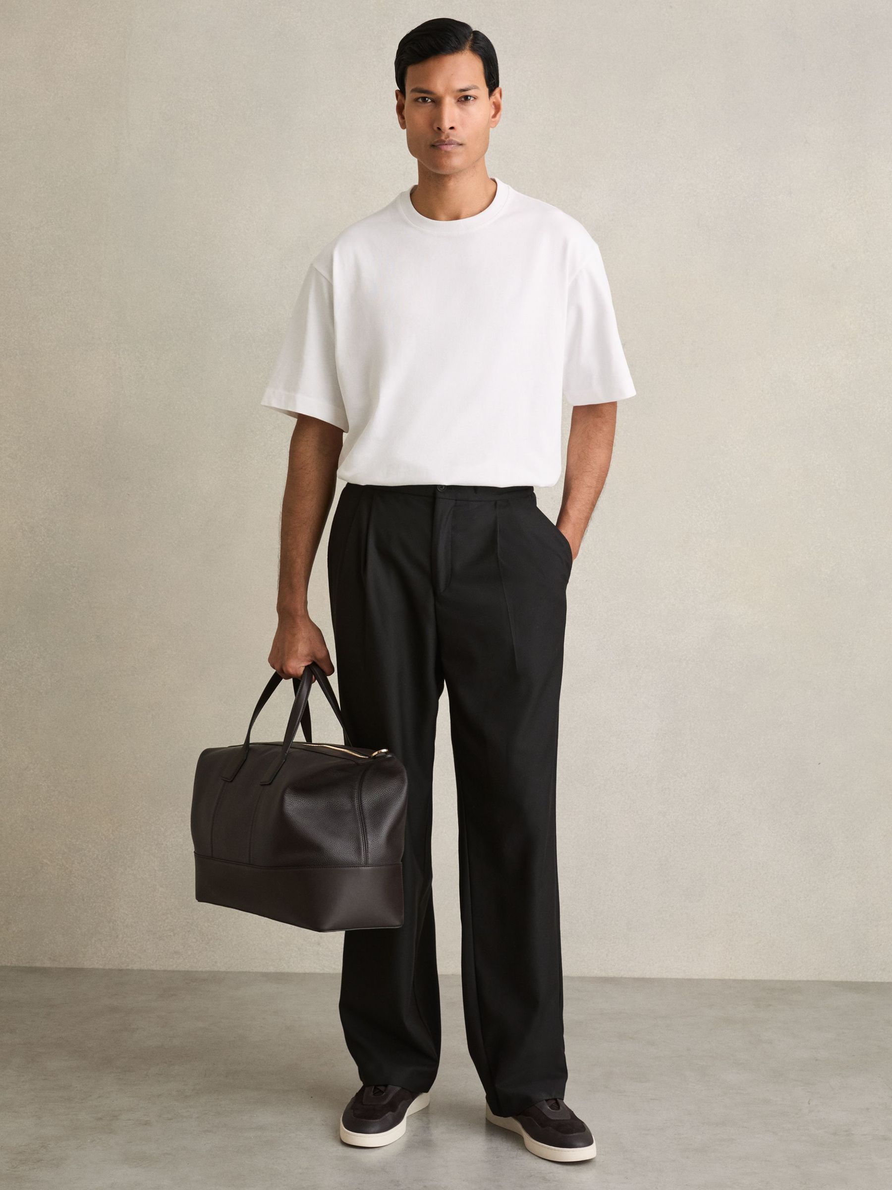 Cotton Oversized Crew-Neck T-Shirt in White (AL1170) | €70