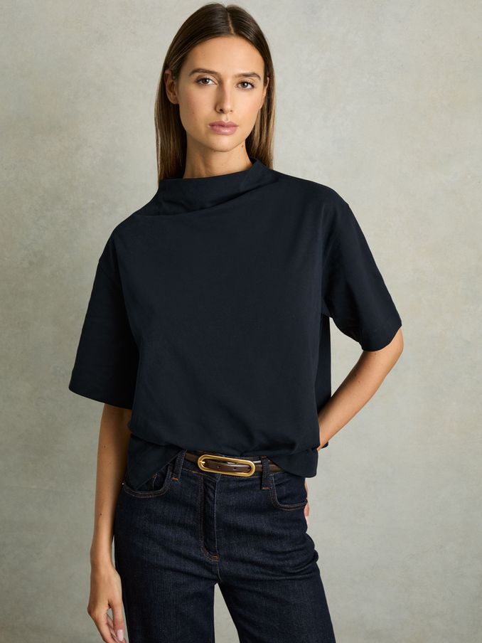 Cotton-Jersey Oversized T-Shirt in Navy (AL1181) | €70