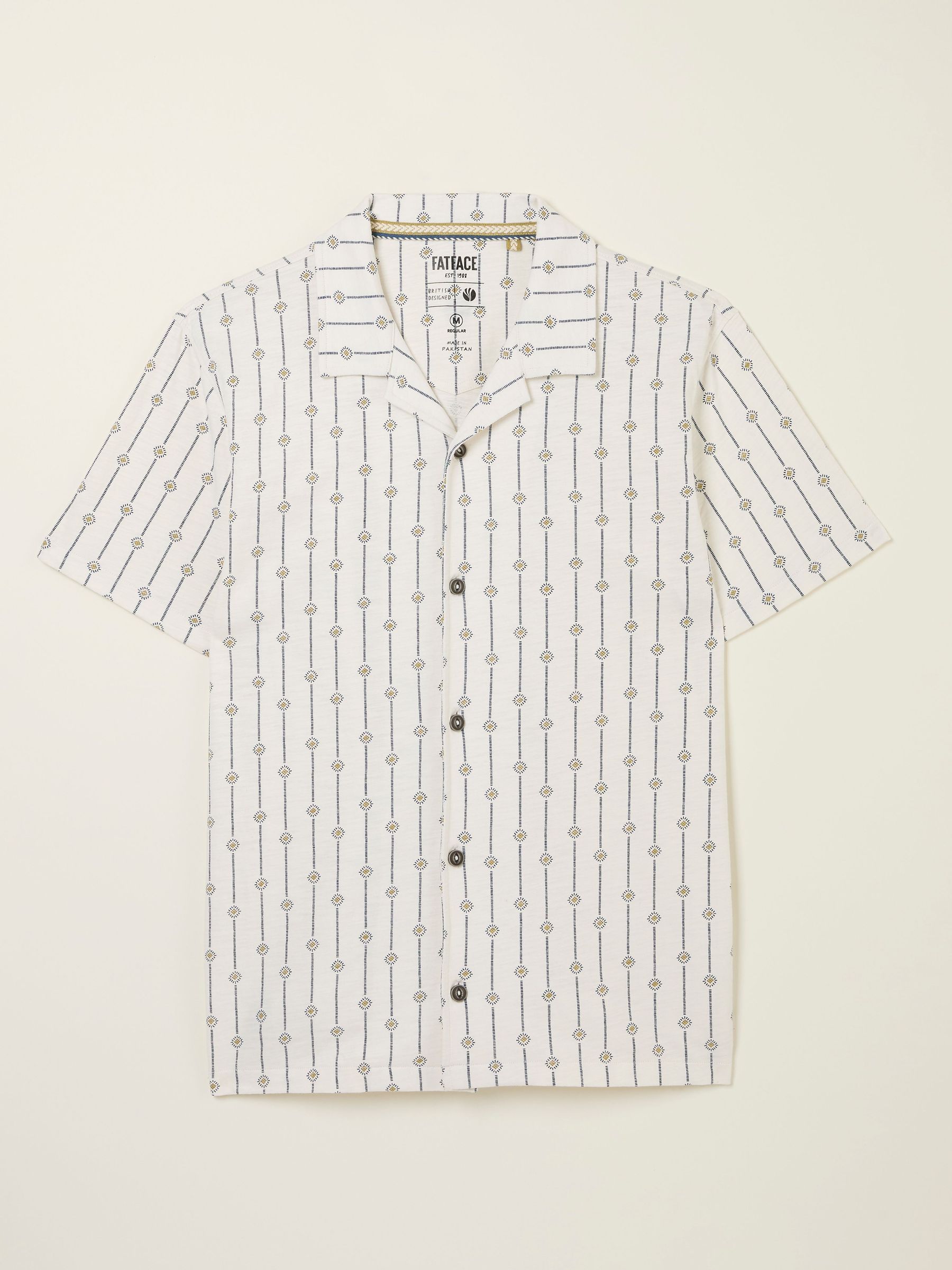 Natural Short Sleeve Truro Printed Jersey Shirt (AL1725) | $60