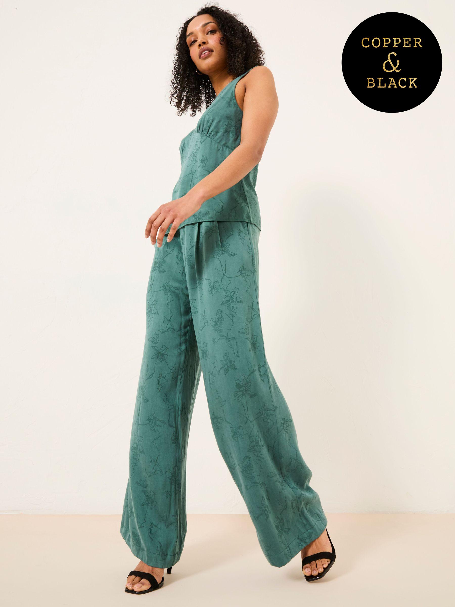 Kingston Jade Green Satin Trouser (AL1862) | €104