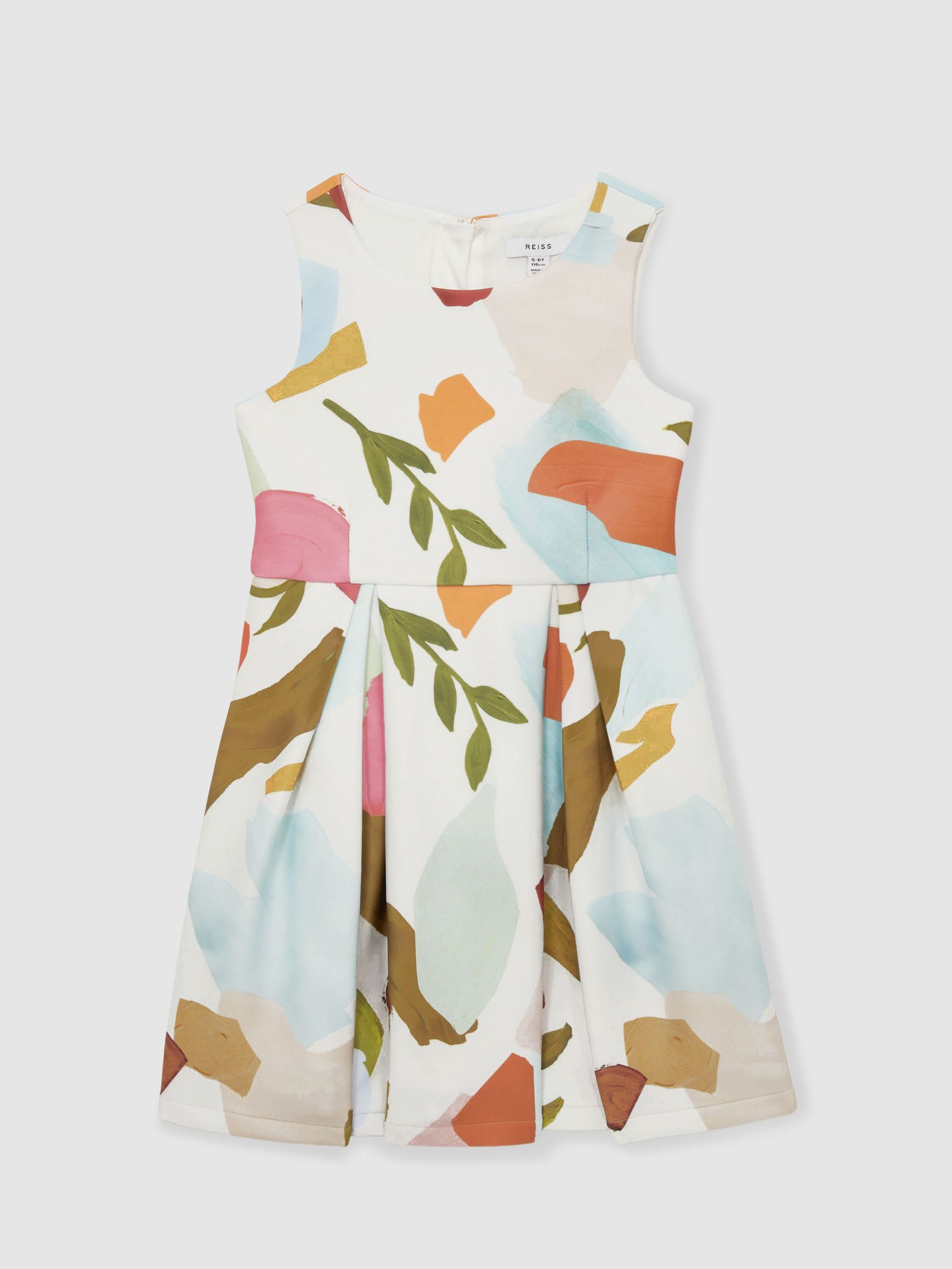 13-14 yrs Abstract Floral Scuba Dress in Multi (AL6668) | 300 SAR