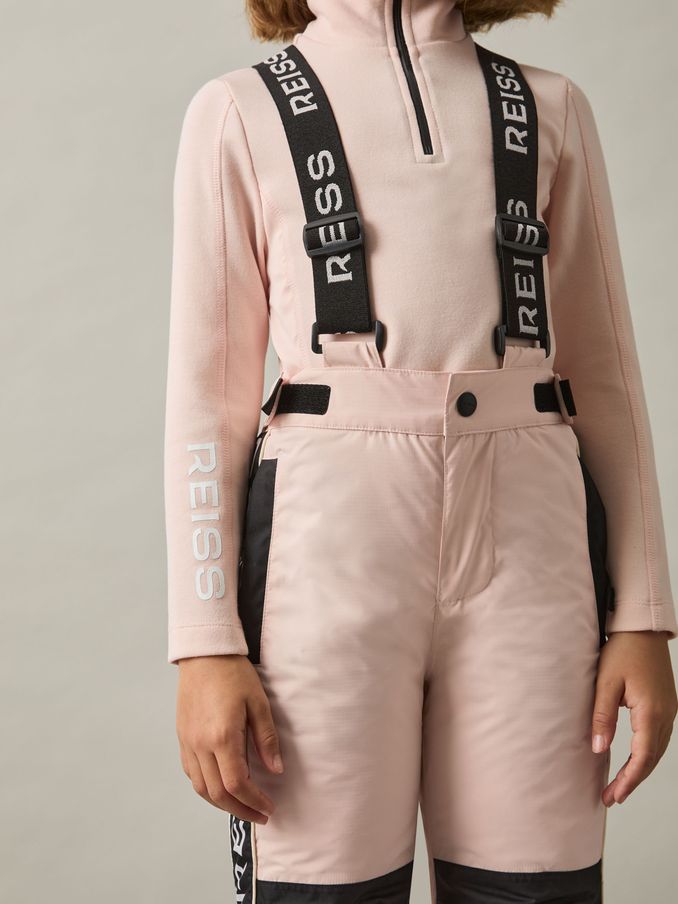 9-13 yrs Logo-Tape Padded Ski Salopettes in Pink (AL6679) | US$120