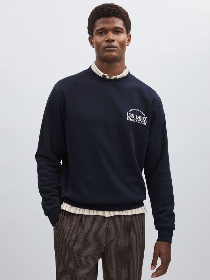 100% Cotton Legacy Print Sweatshirt in Dark Navy (AL7808) | €145