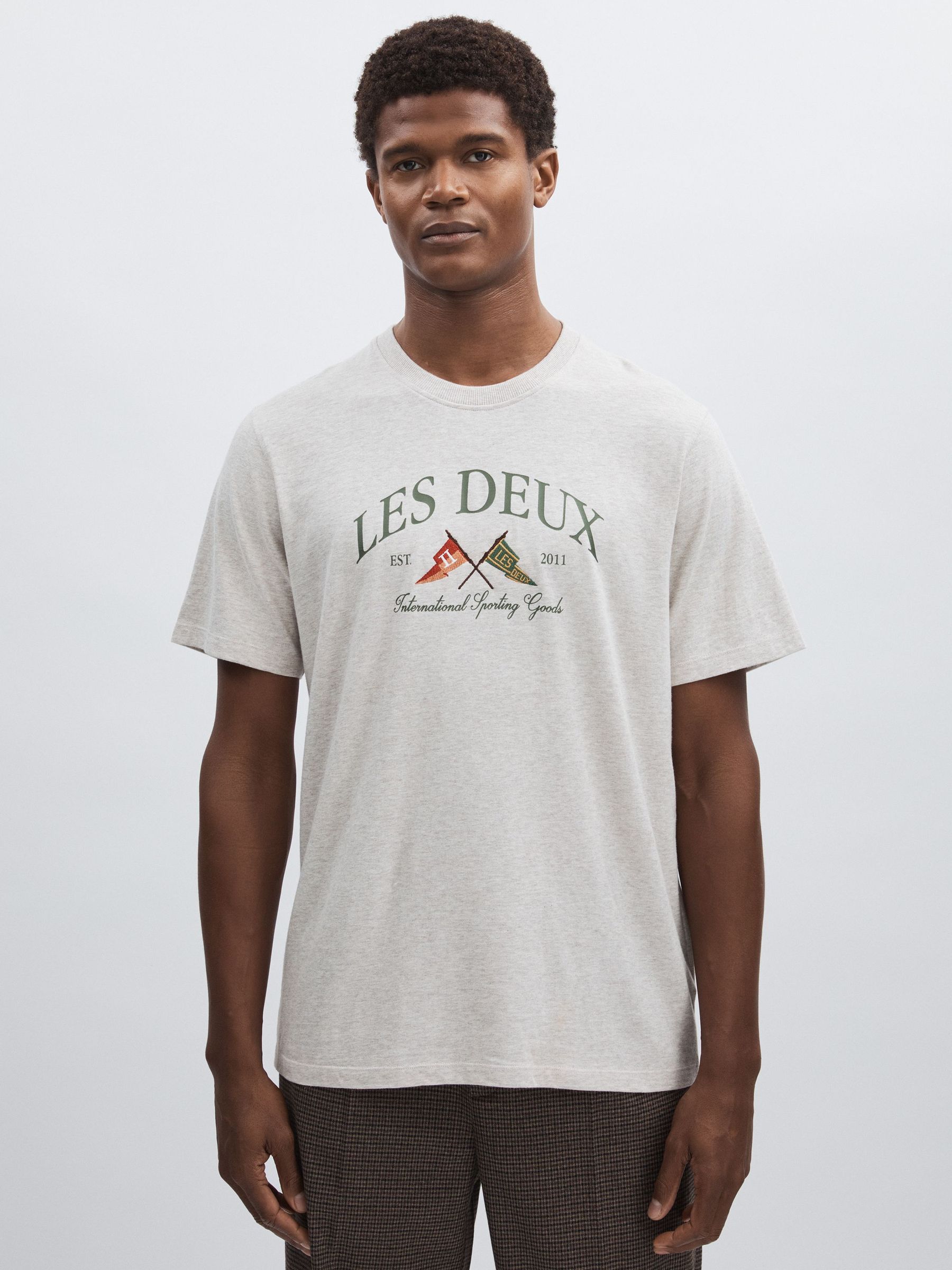 Organic-Cotton Ivy League T-Shirt in Oatmeal (AL7812) | €70