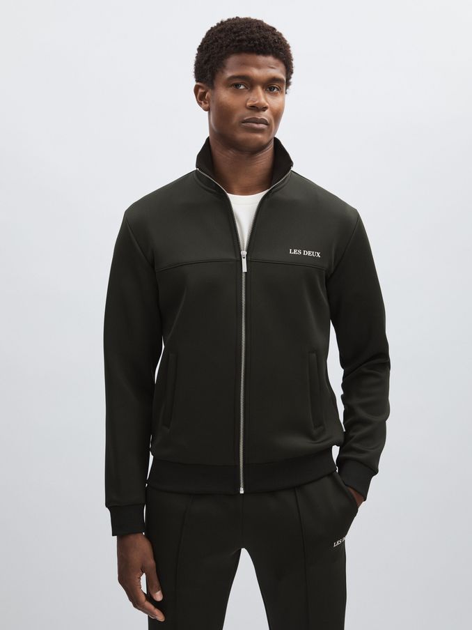 Deux Zip-Through Track Jacket in Dark Green (AL7837) | €145