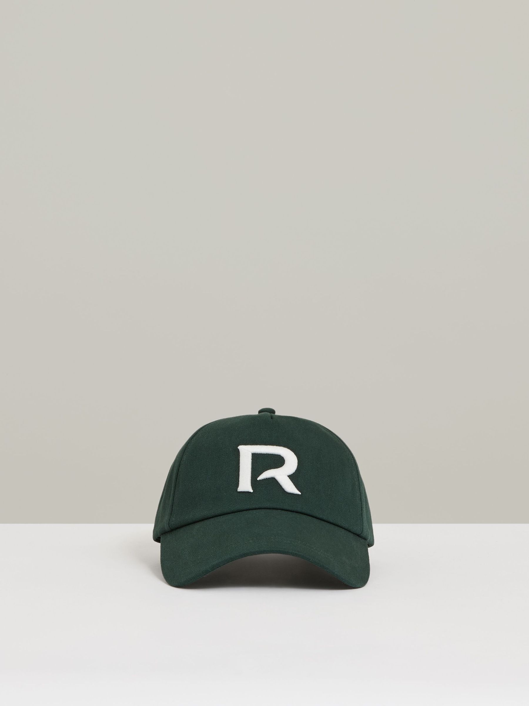 Logo-Embroidered Varsity Baseball Cap in Dark Green (AM3307) | US$45