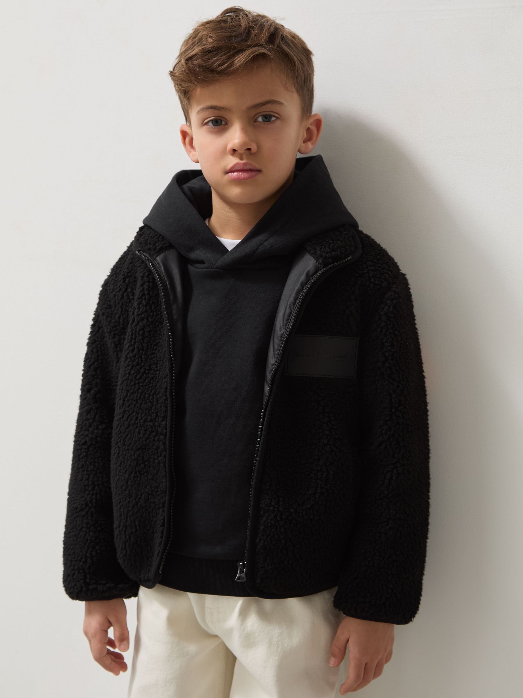 9-13 yrs Unisex Fit McLaren F1 Team Embroidered Fleece Jacket in Black (AM3318) | CA$155