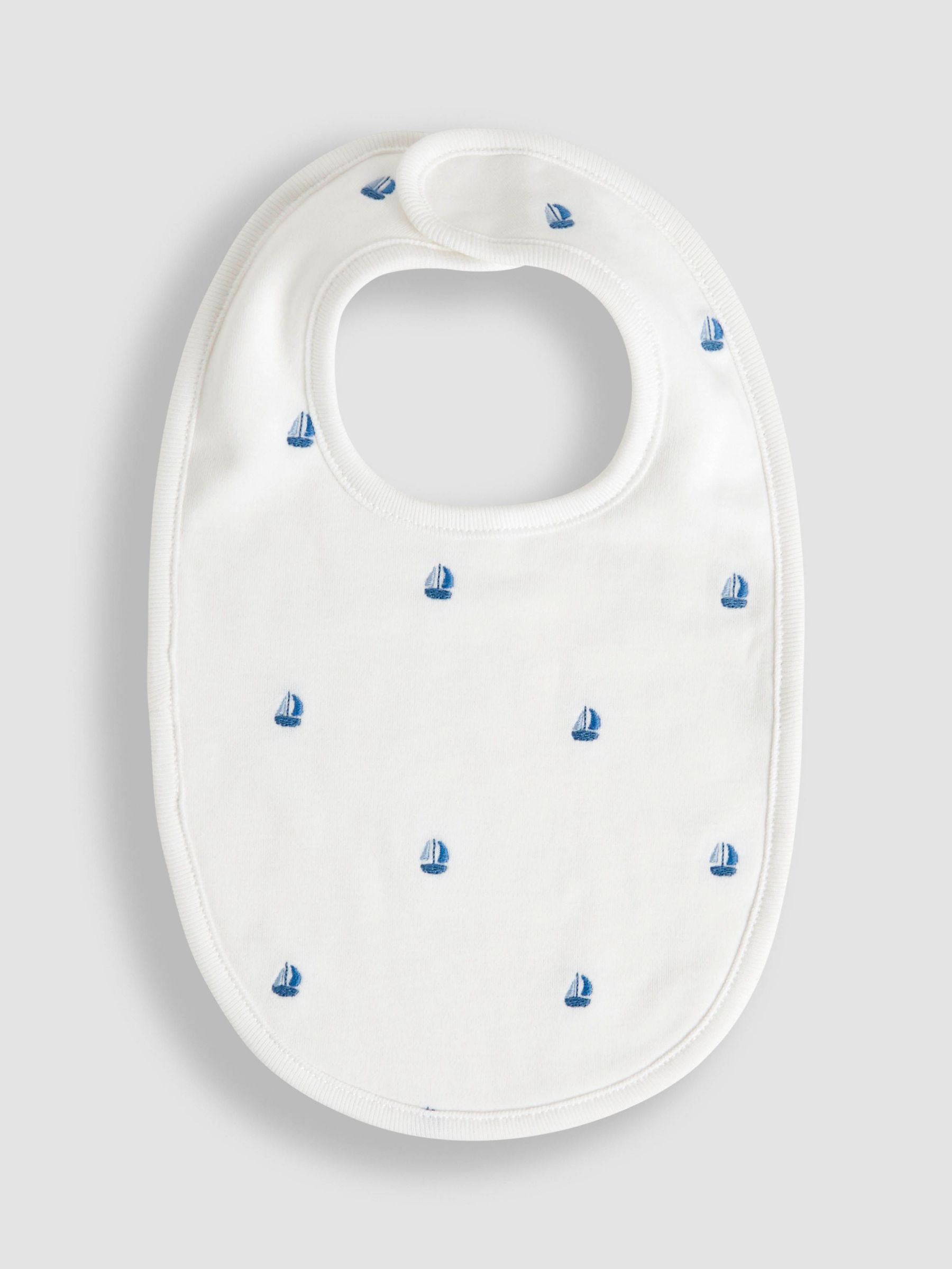Blue Organic Cotton Boat Bib (AM3617) | $10