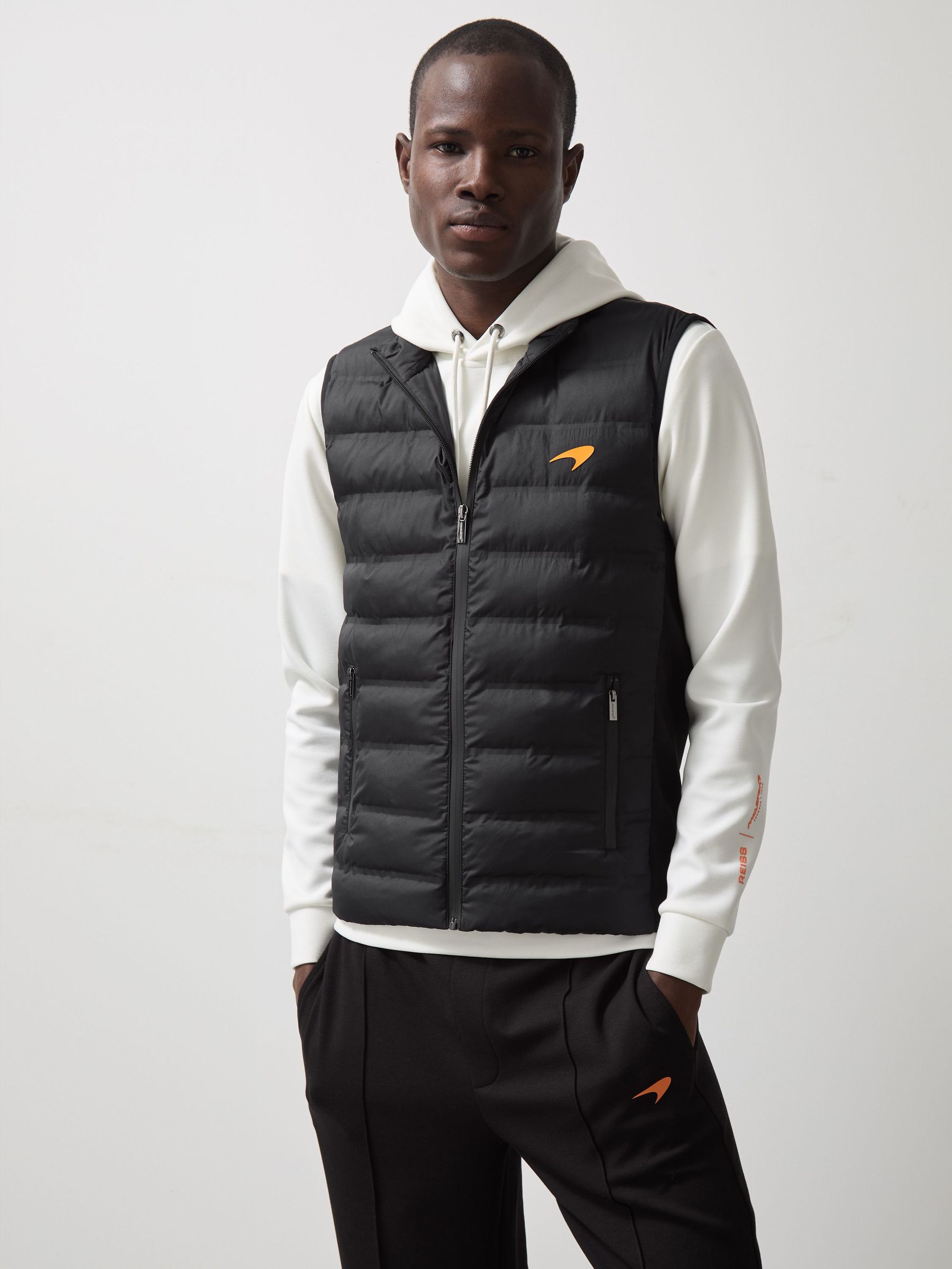 McLaren F1 Team Quilted Logo Gilet in Black (AM4614) | US$290