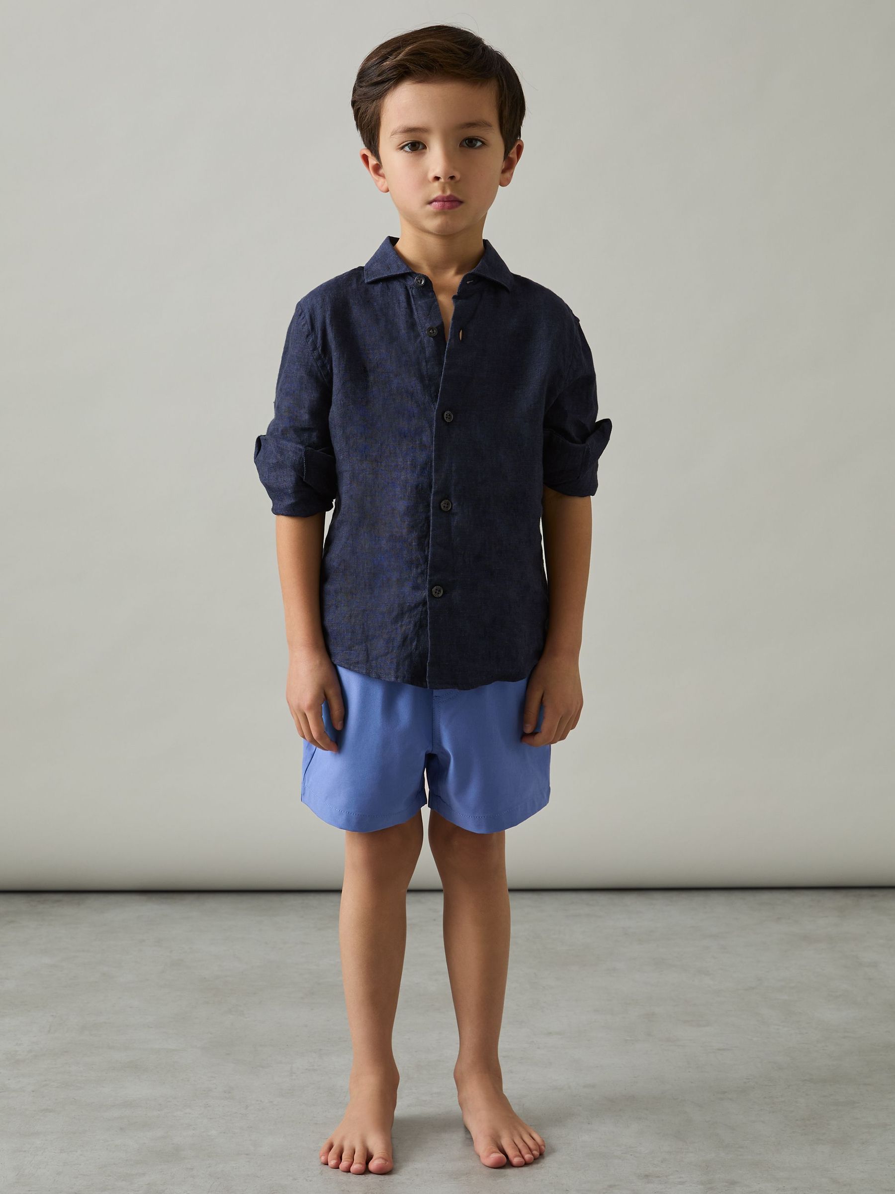 3-9 yrs Drawstring Swim Shorts in French Blue (AM6353) | US$30