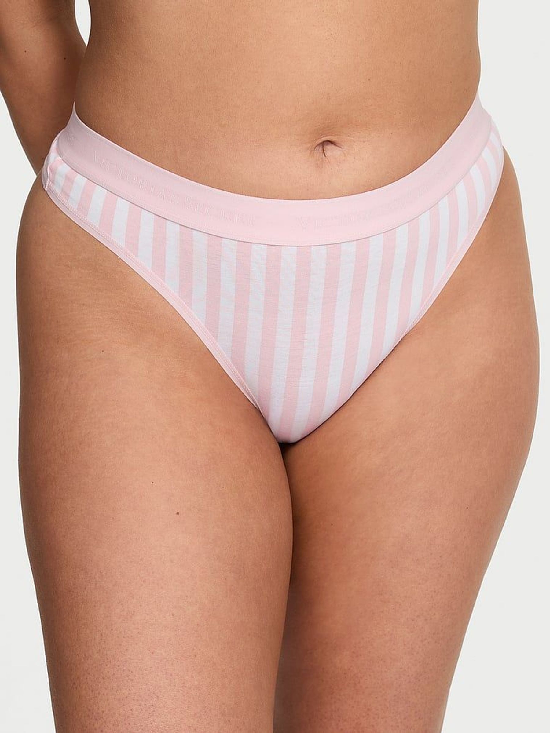 Pretty Blossom Pink Stripe Thong Knickers (AM6481) | €10.50