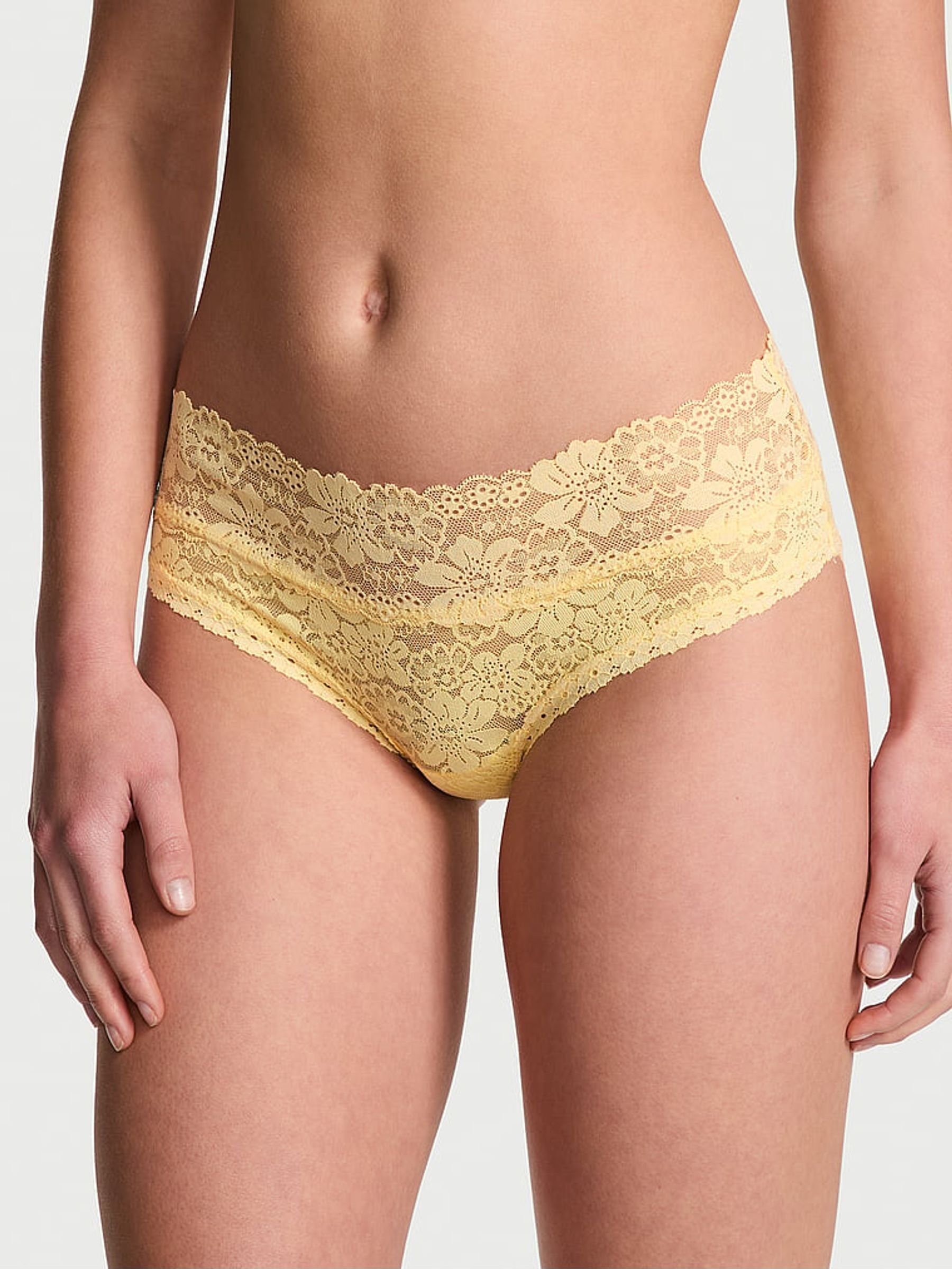 Mellow Yellow Hipster Floral Lace Knickers (AM6537) | €10.50