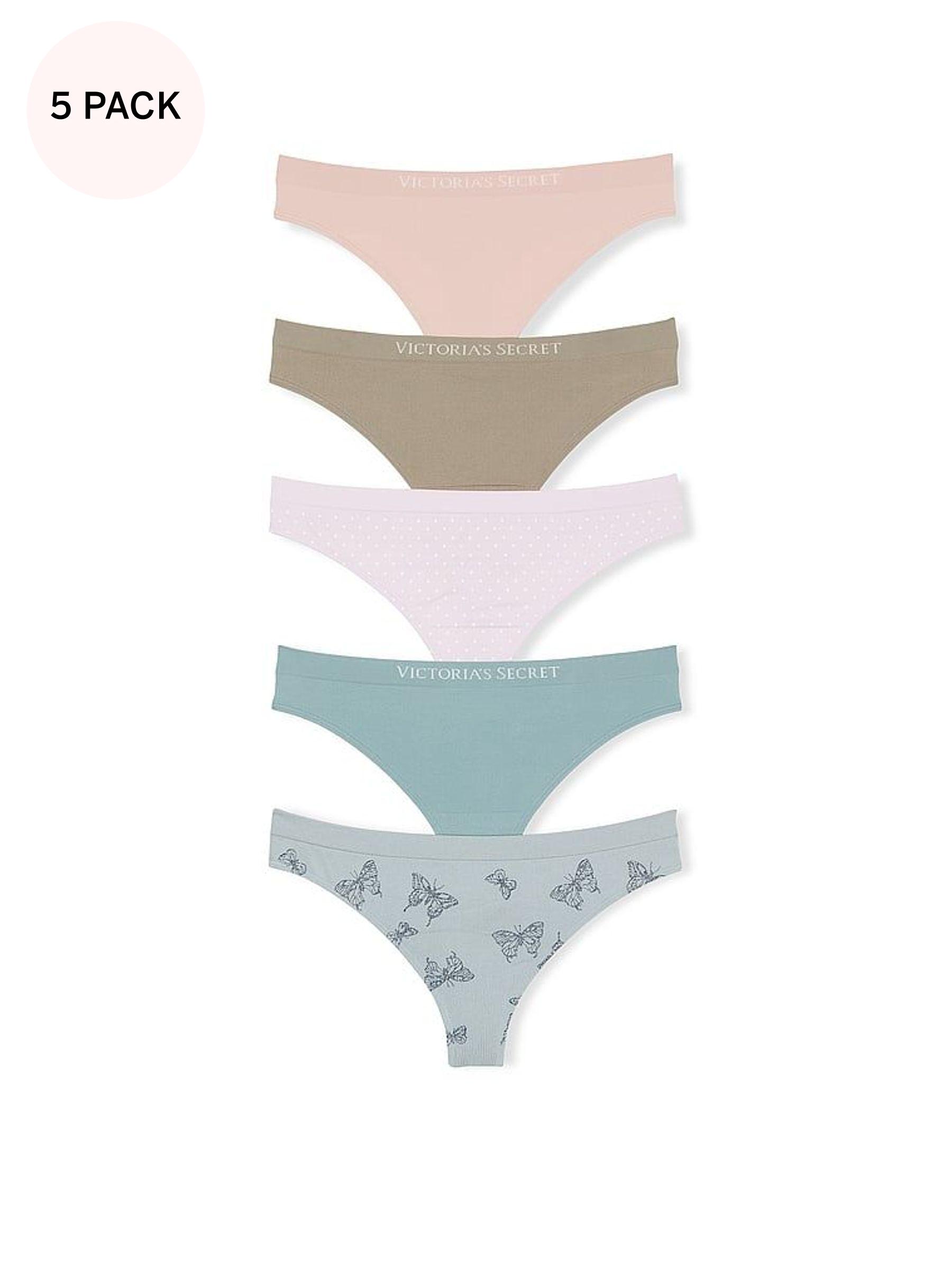 Nude/Green/Purple/Blue Thong 5 Pack Knickers (AM6787) | €31