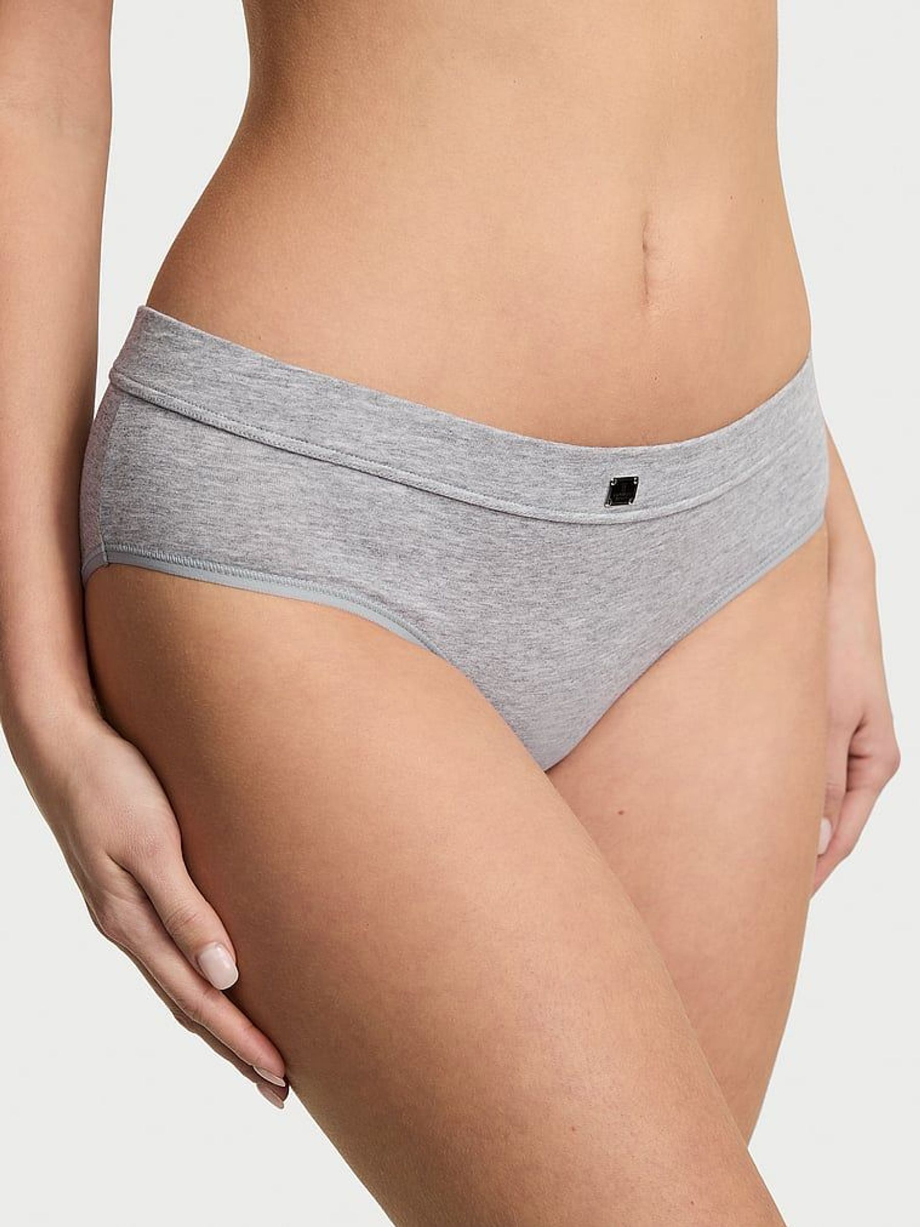 Grey Heather Hipster Cotton Logo Knickers (AM6794) | €10.50