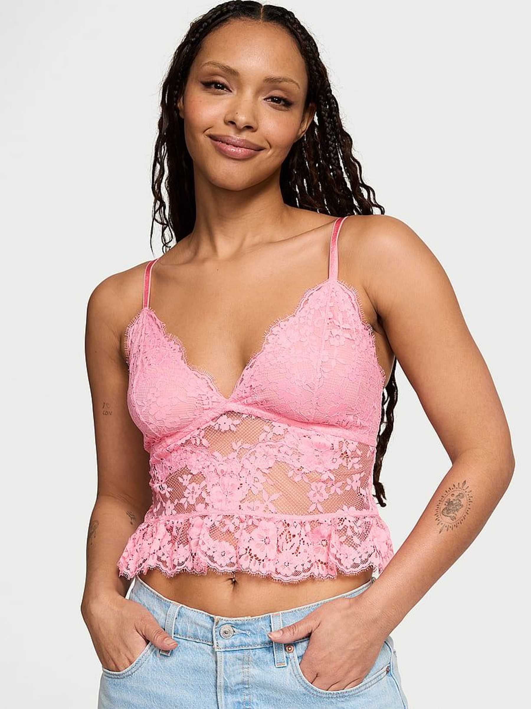 Pink Hope Peplum Lace Bra Top (AM6809) | €52