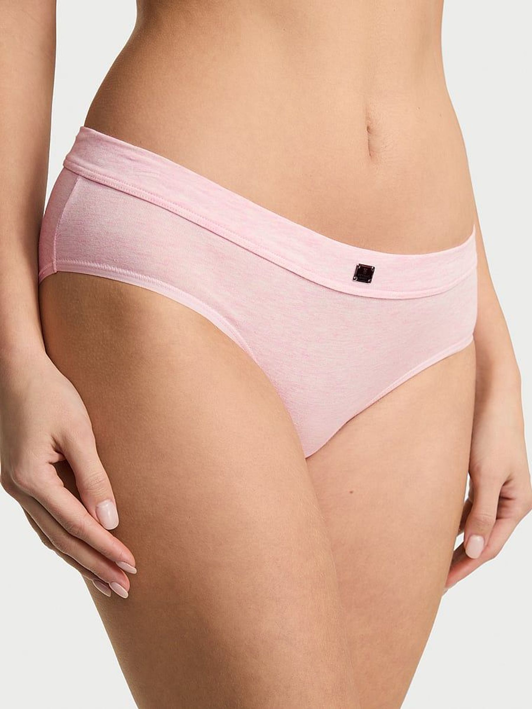 Pink Petal Heather Hipster Cotton Logo Knickers (AM6825) | €10.50