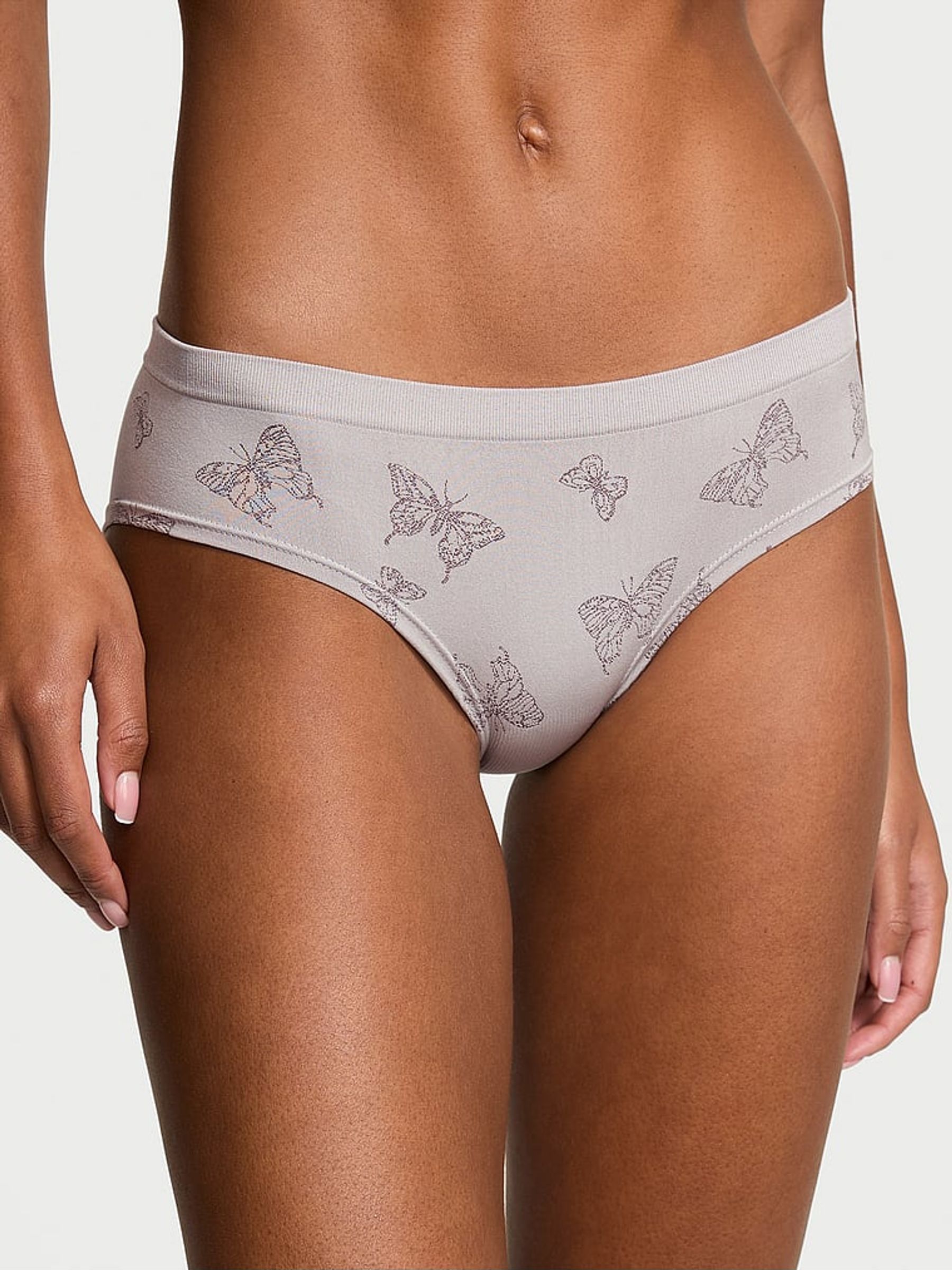 Silver Pearl Grey Butterfly Bikini Knickers (AM6834) | €10.50